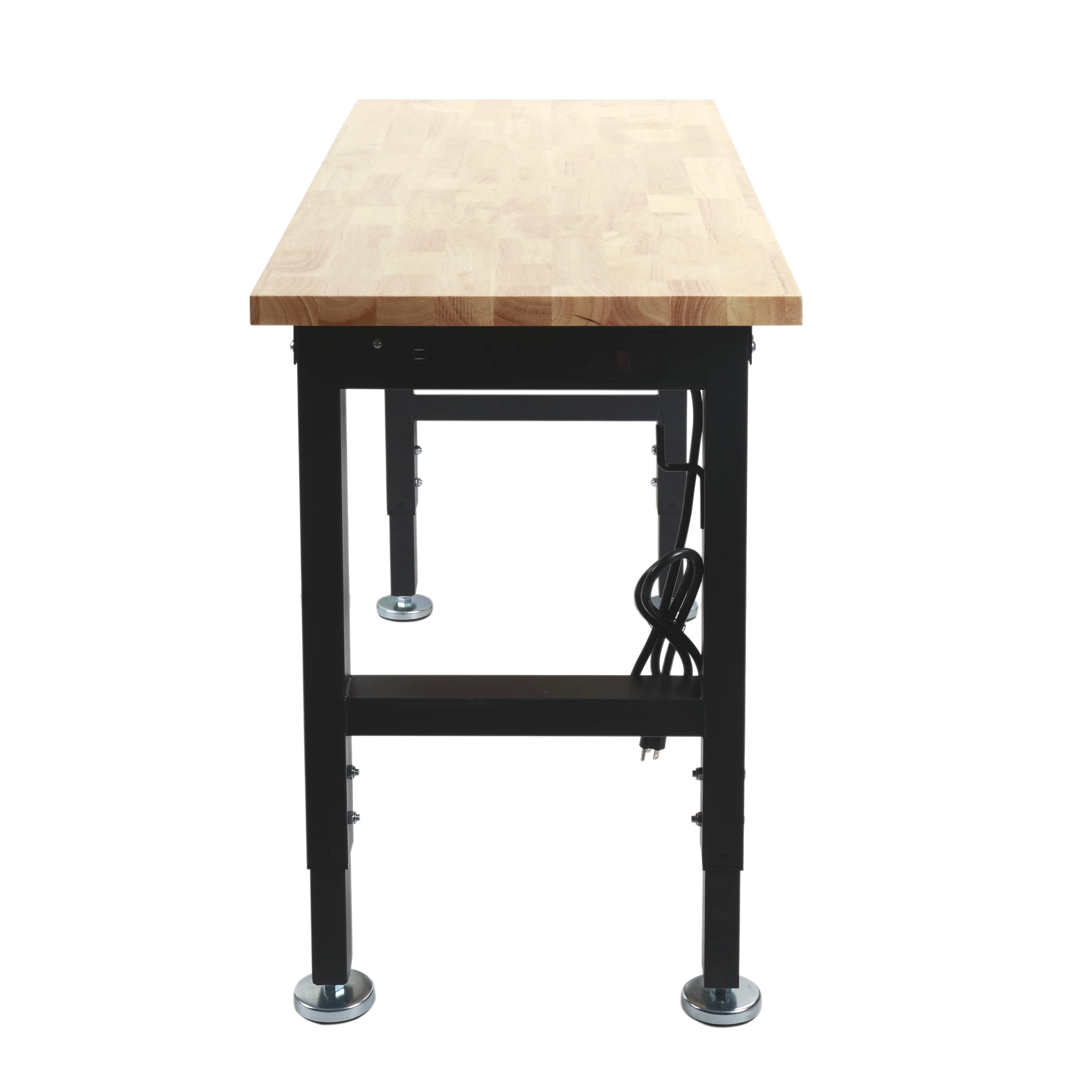 Frontier 48-inch Heavy-Duty Workbench with Adjustable Height, Wood Worktop, Steel Frame - Image 9