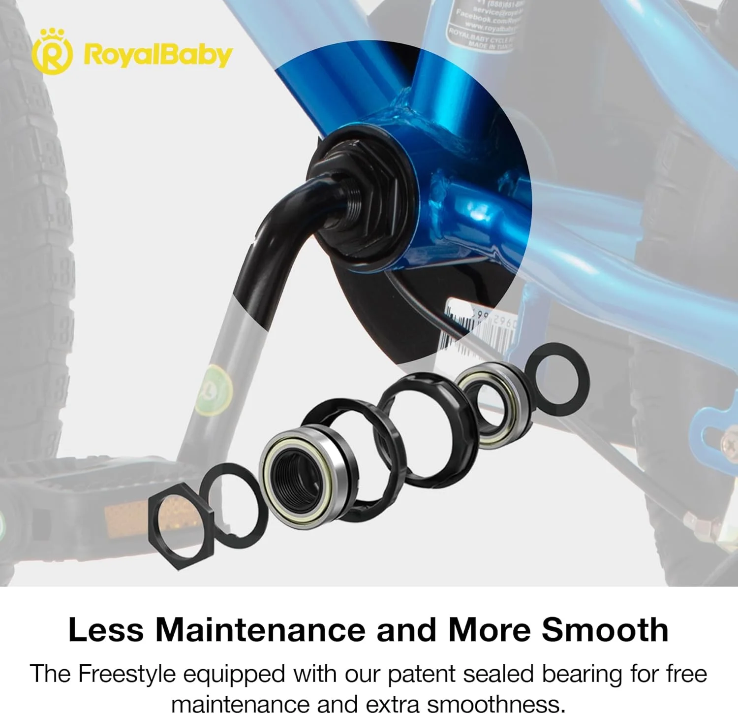 Royalbaby Freestyle 20" Bicycle for Boys and Girls Ages 9-12 Years, Blue - Image 2