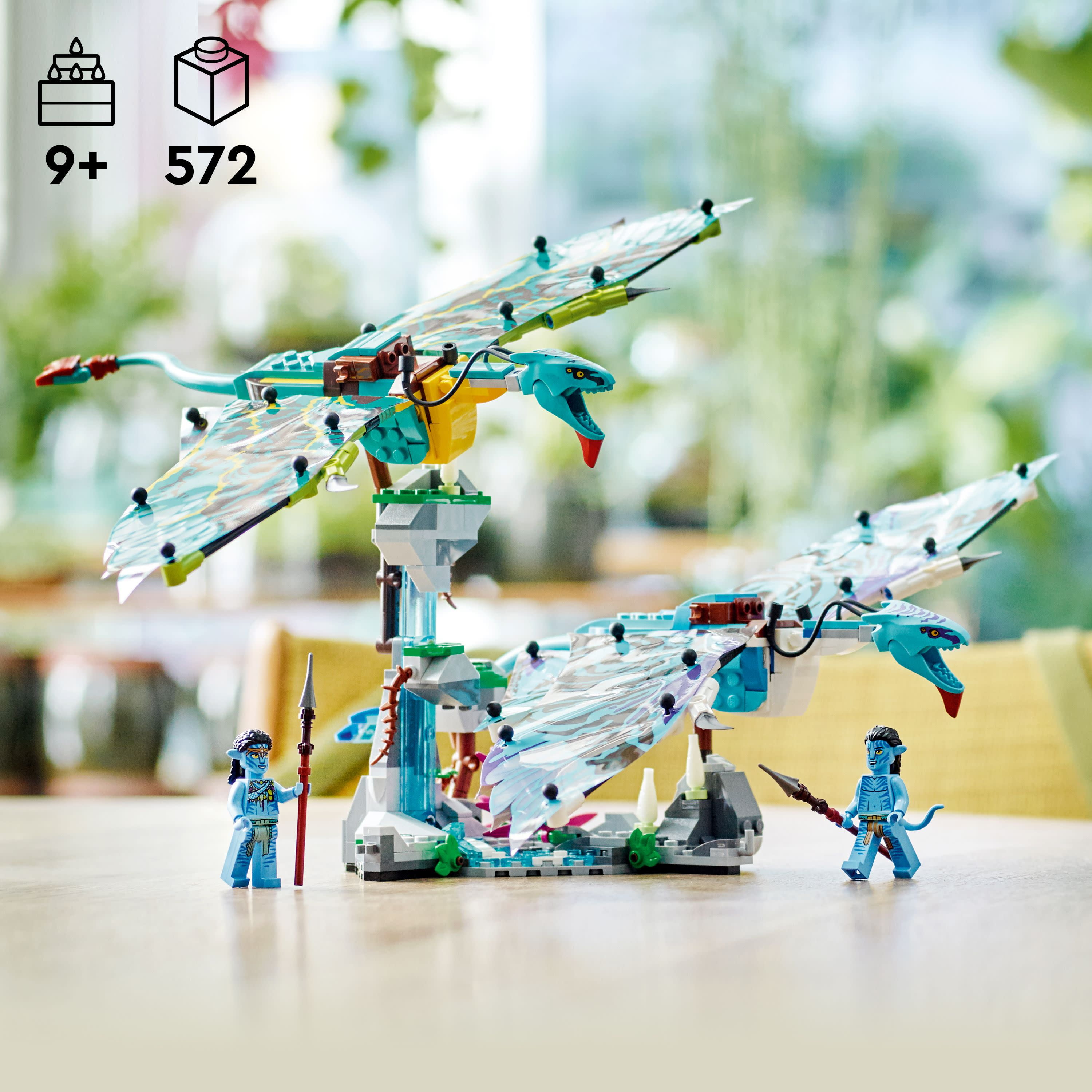 LEGO Avatar Jake & Neytiri First Banshee Flight 75572 Building Toys - Pandora Movie Inspired Set with 2 Banshee Figures, 2 Minifigures, Glow in The Dark Elements, Great for Kids Ages 9+ - Image 7