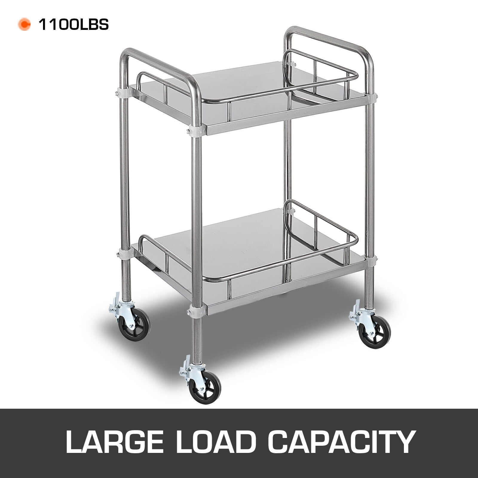 VEVOR 8" x 2" Casters Scaffolding Swivel Rubber Zinc Coating Flexible Scaffold - Image 5