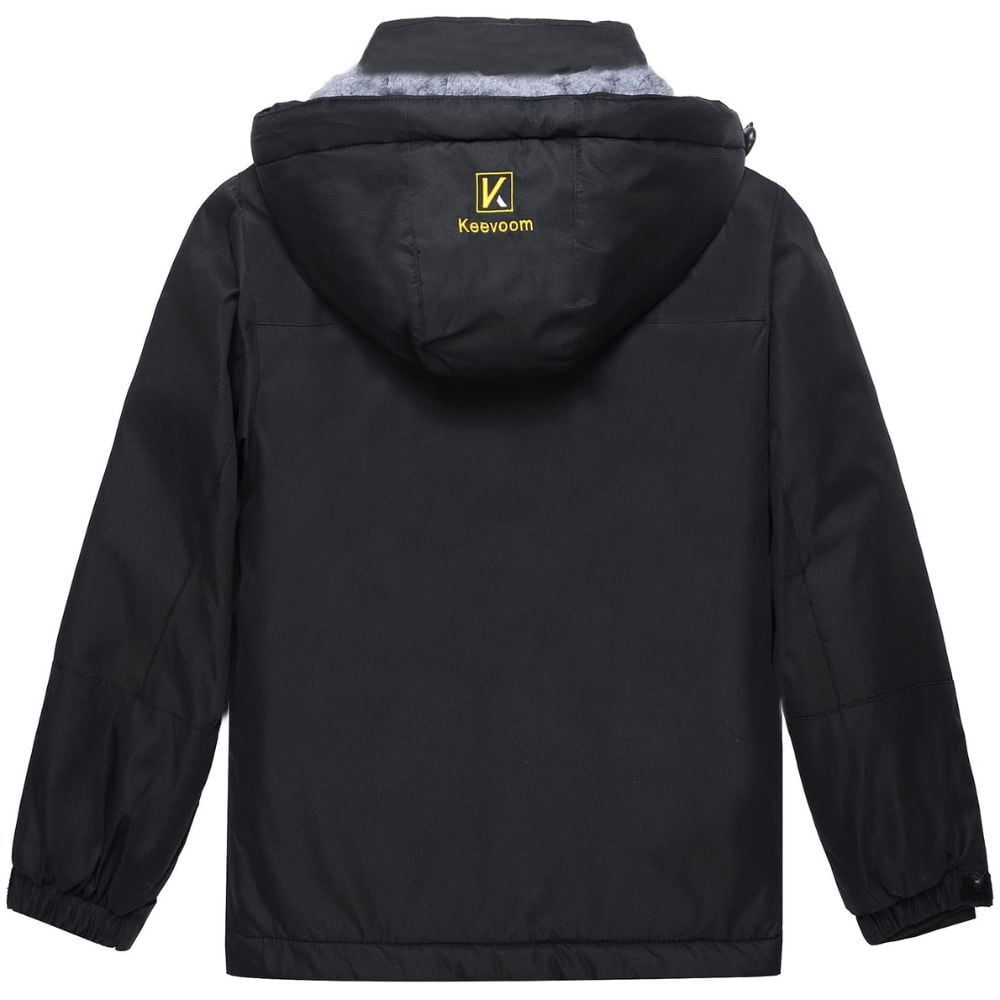 Keevoom Boys Fleece Ski Jacket Waterproof Kids Hooded Winter Warm Snow Coat - Image 4