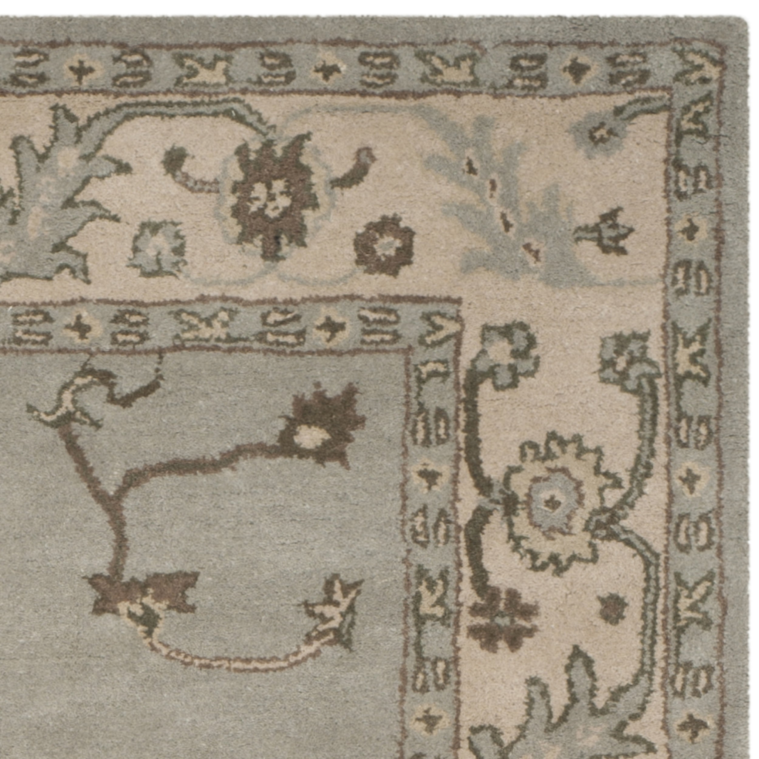 SAFAVIEH Heritage Angelle Traditional Wool Runner Rug, Beige/Grey, 2'3" x 12' - Image 2