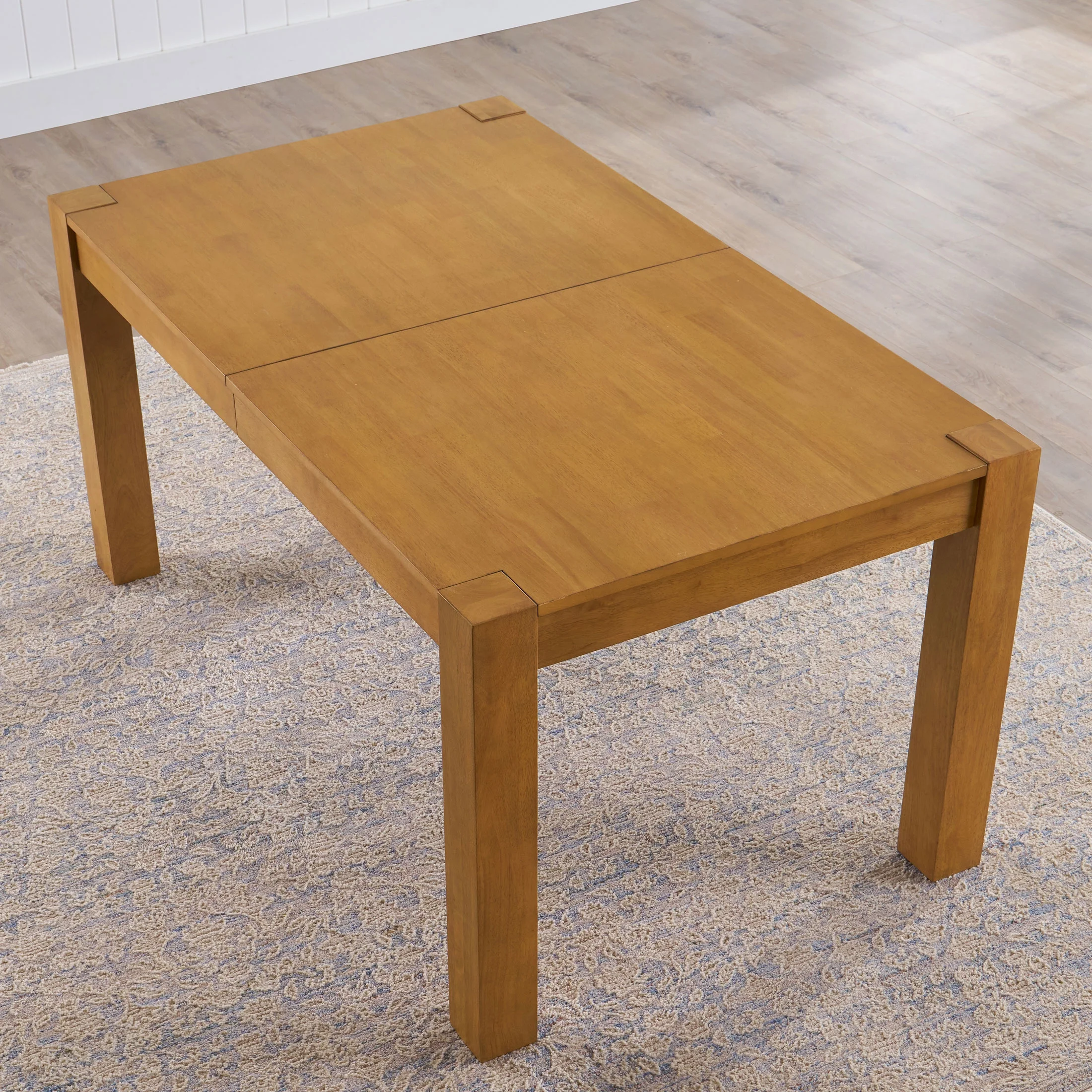 Better Homes & Gardens Bryant Solid Wood Extendable Dining Table, Light Honey Finish - Image 4