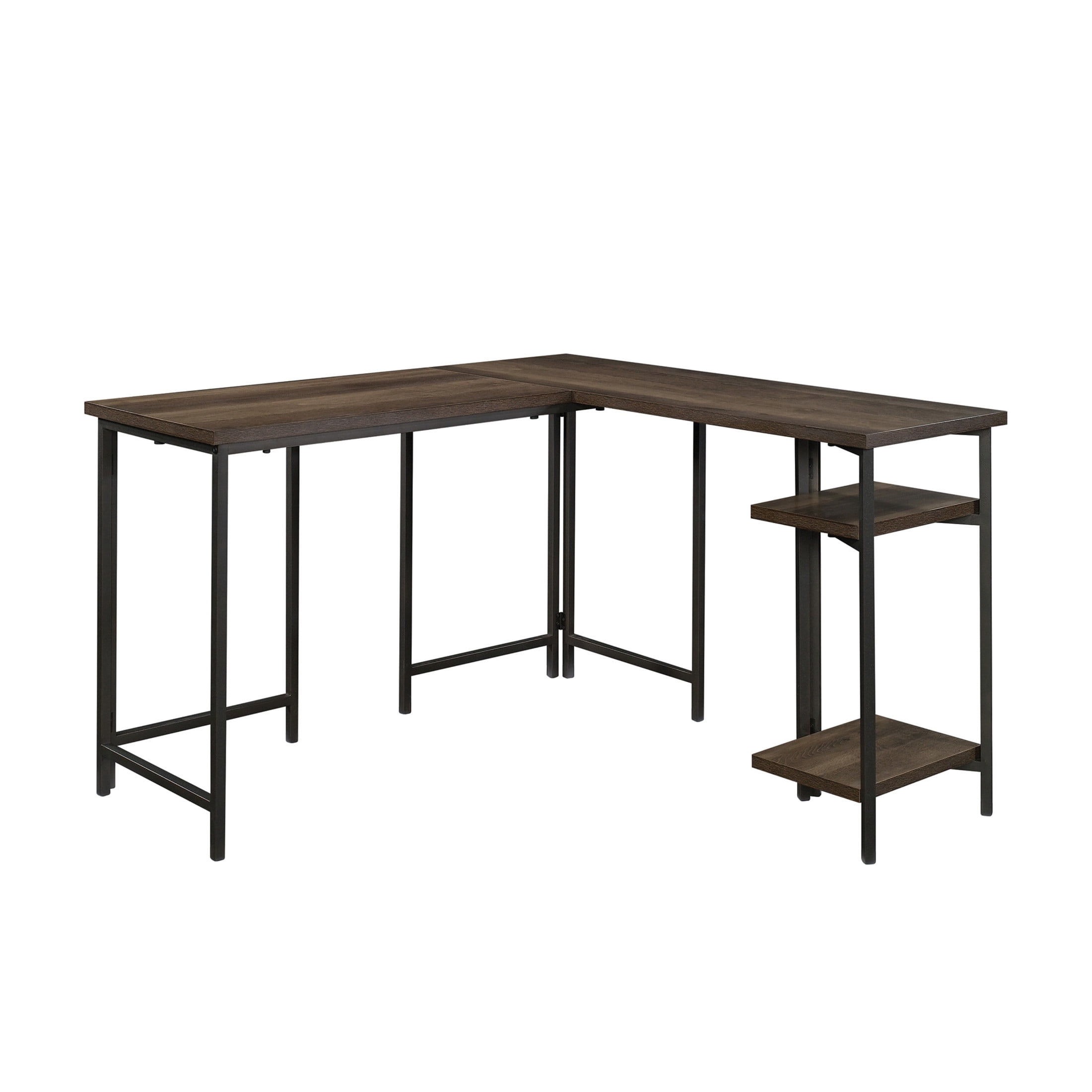 Sauder Curiod L-Desk, Smoked Oak Finish - Image 12