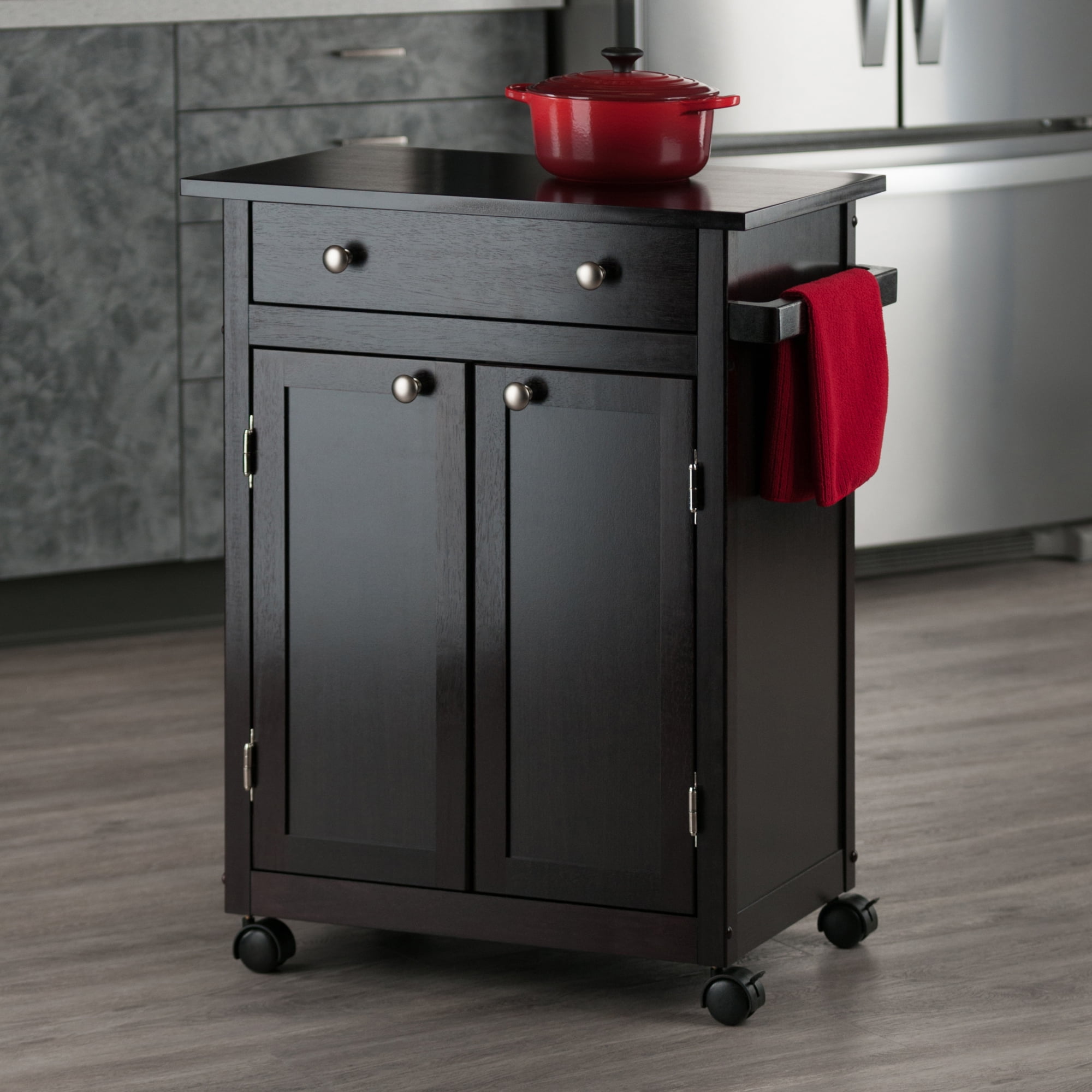 Winsome Savannah Kitchen Utility Cart, Espresso Finish - Image 7