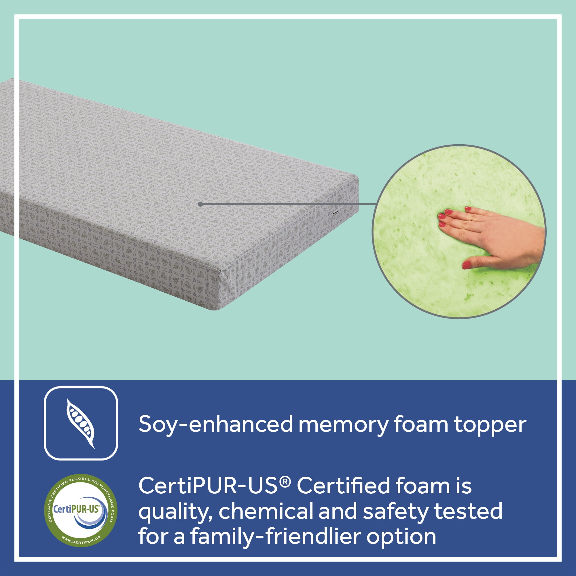 Sealy Butterfly Premium Firm Foam Crib Mattress and Toddler Mattress, Hospital-Grade Cover - Image 13