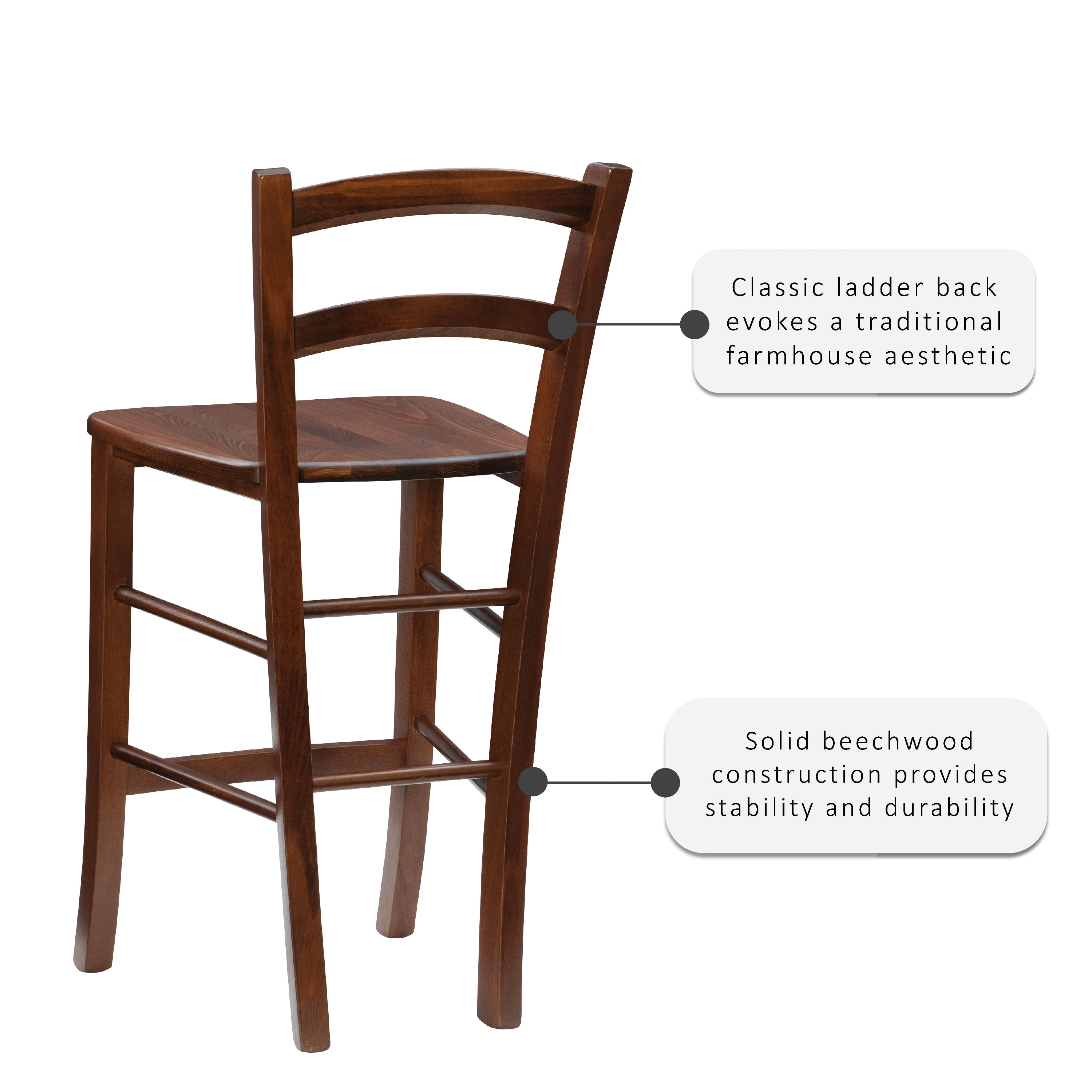 Linon Marica 24.5" Counter Stools, Dark Walnut Finish, Set of 2 - Image 10