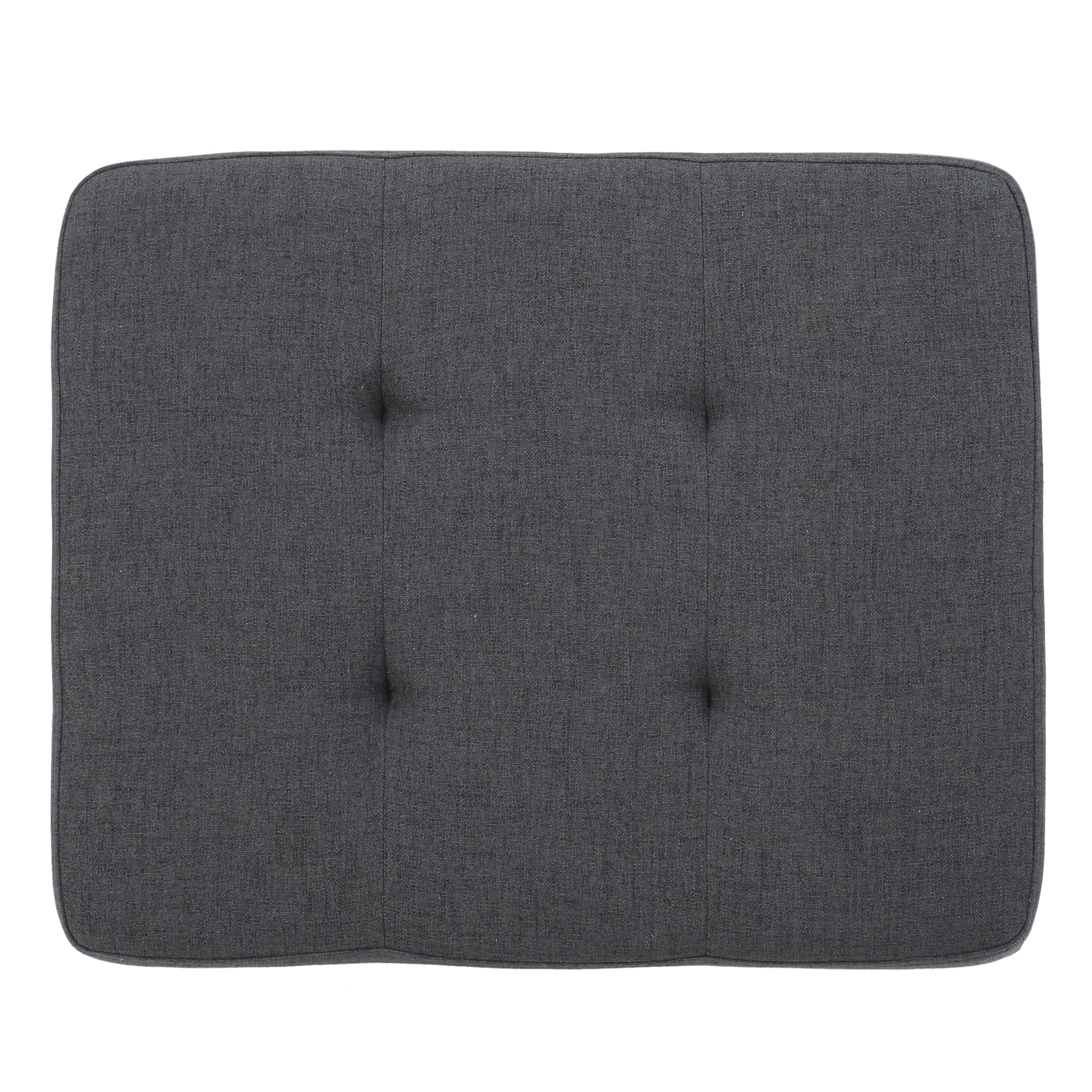 Noble House Sofija Fabric Tufted Ottoman, Dark Grey - Image 2