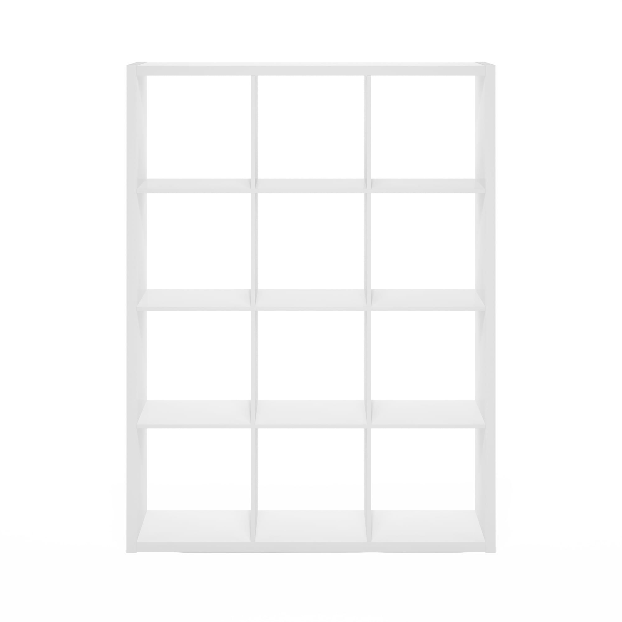 Furinno Cubicle Open Back Decorative Cube Storage Organizer, 12-Cube, White - Image 3