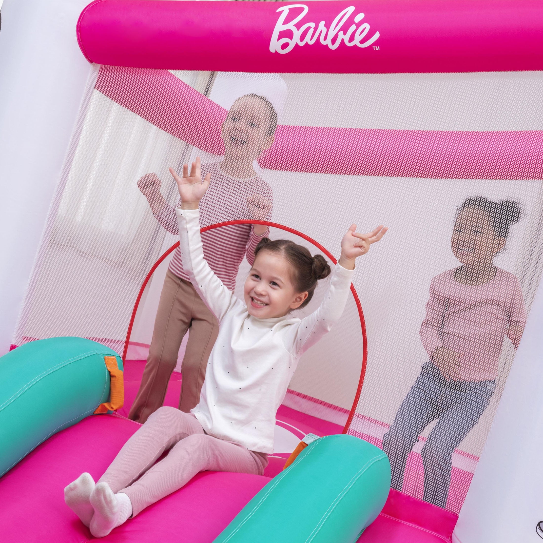 Barbie Bounce House with Extra-Wide Slide, Mesh Walls and Blower, Indoor/Outdoor, Ages 3+ - Image 10
