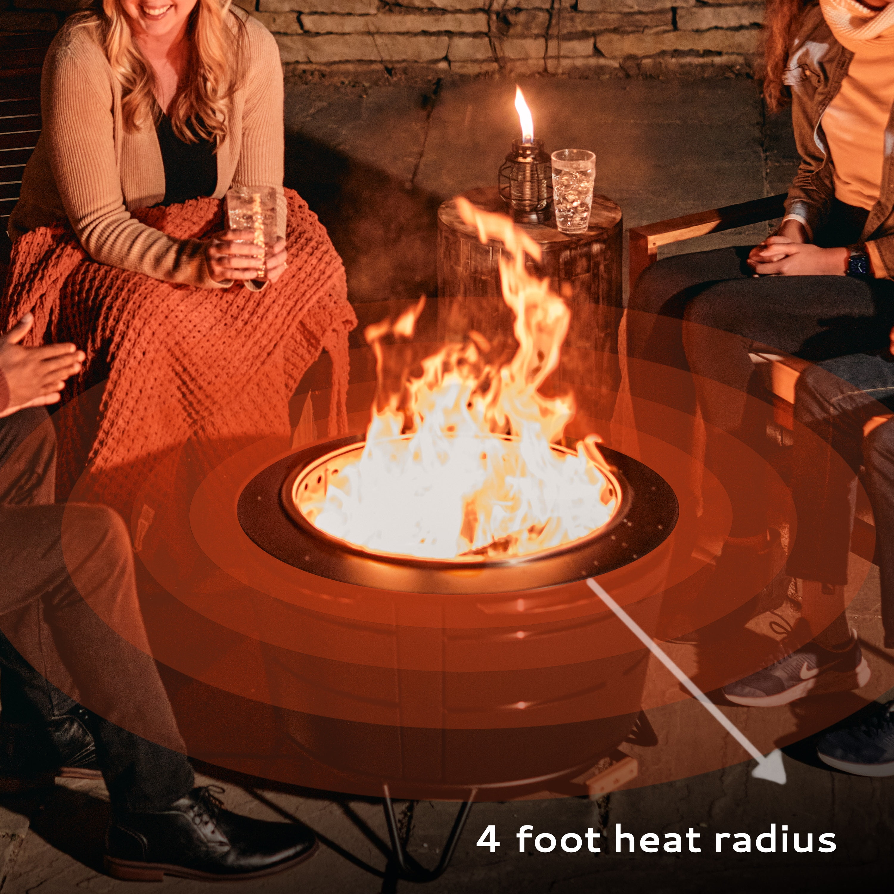 TIKI Reunion Smokeless Fire Pit – 27.5" Stainless Steel Wood Burning Fireplace for Yard, Patio & Camping, Large Outdoor Firepit with Weather-Resistant Cover, Ash Pan & Starter Pack - Image 7