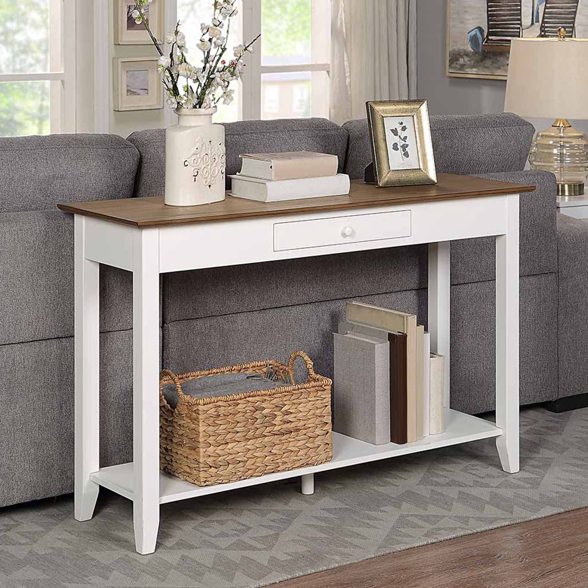 Convenience Concepts American Heritage 1 Drawer Console Table with Shelf - Image 4