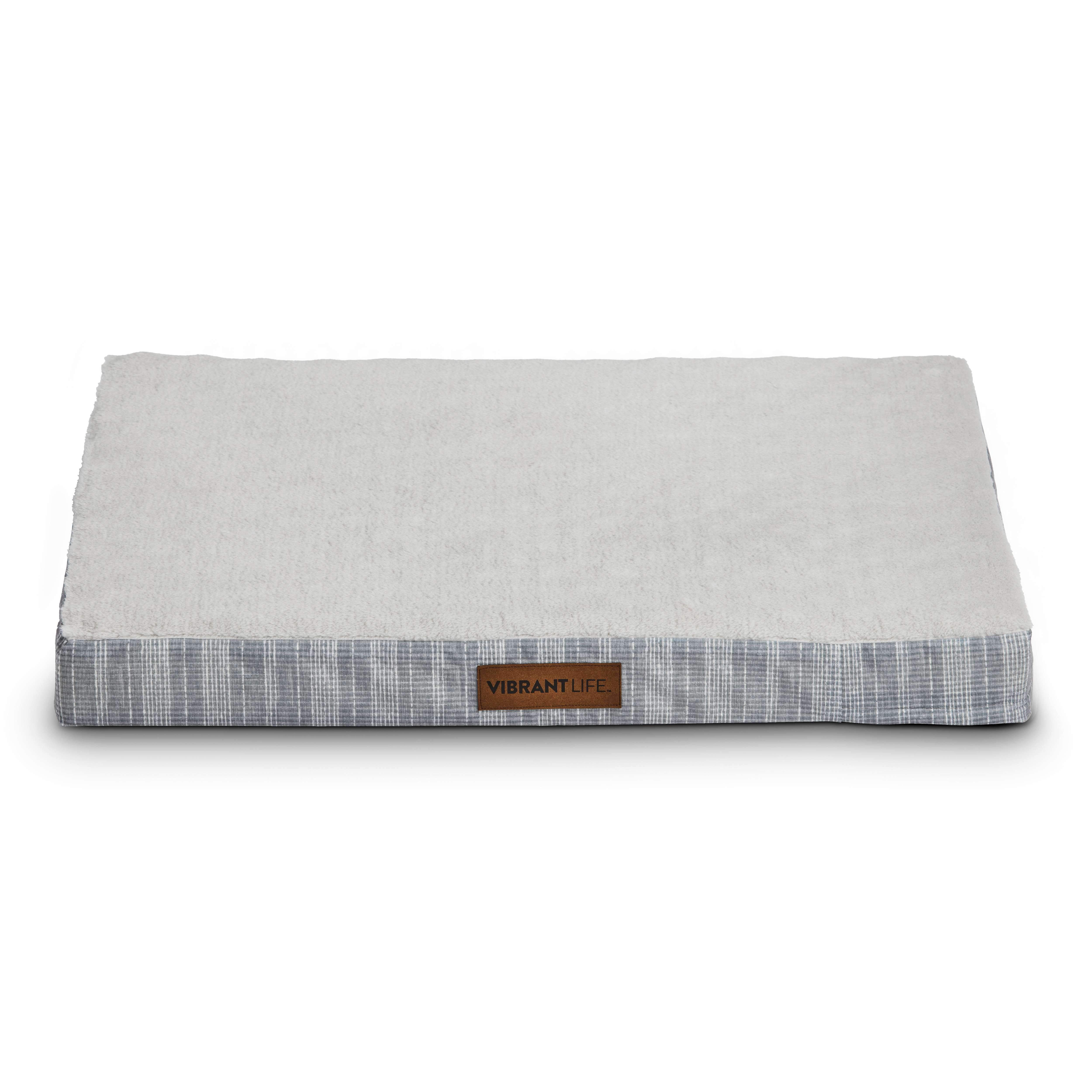 (3 pack) Vibrant Life Medium Orthopedic Foam Dog Bed for Medium Breeds, Medium, 28" x 20", Grey - Image 2