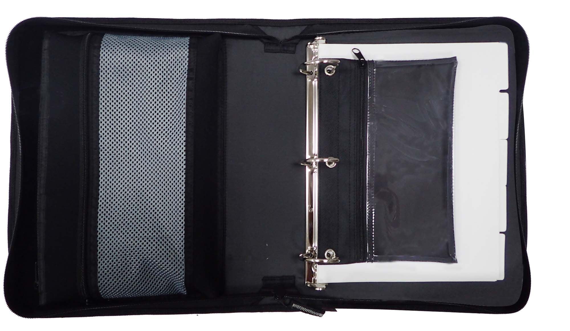 (3 pack) Tech Gear Mega Pocket Zipper Binder with 2" Rings - Image 3