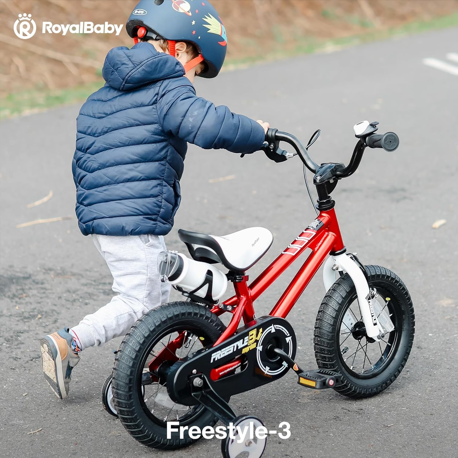 Royalbaby Freestyle 14" Bicycle for Boys and Girls Ages 3-6 Years, Red - Image 7
