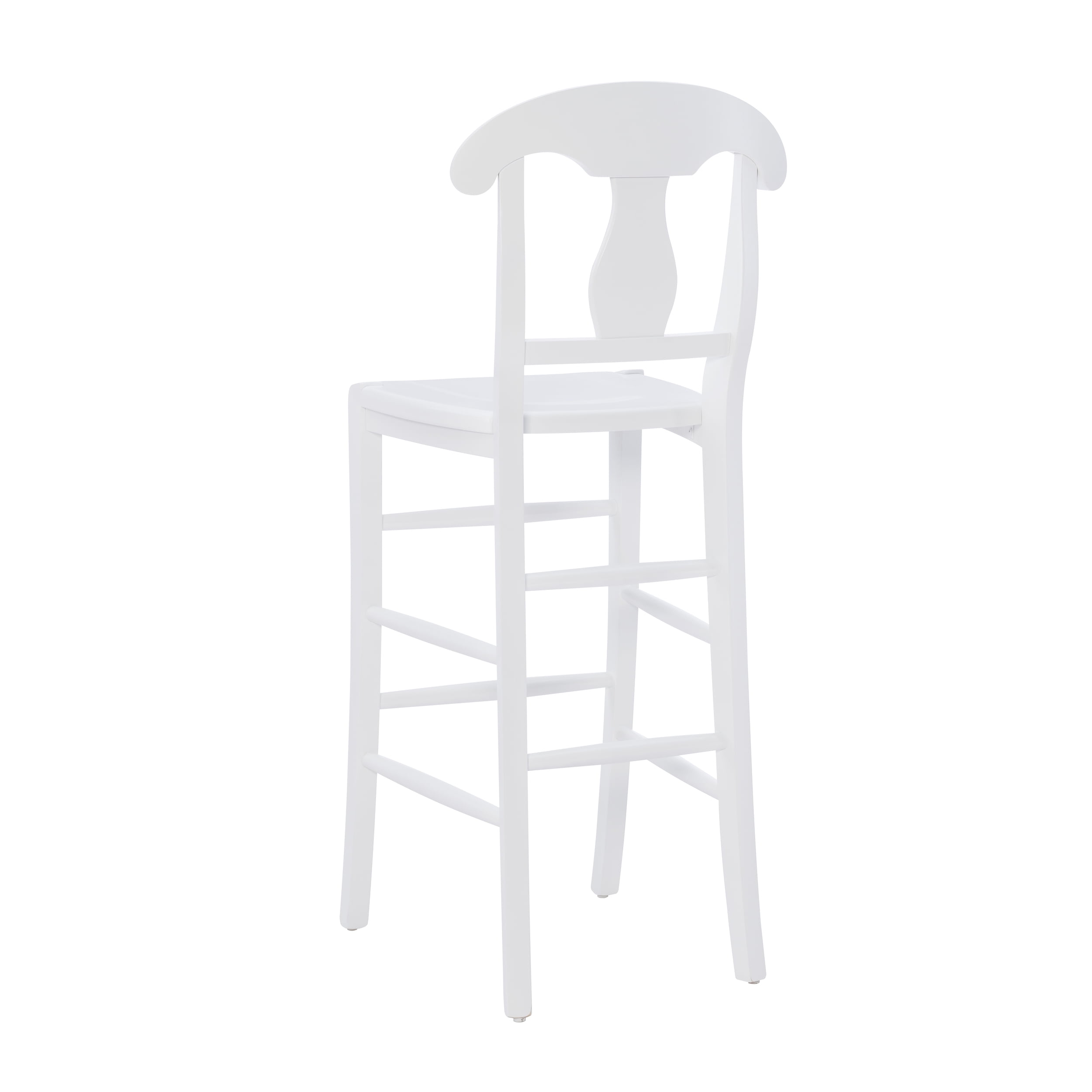 Linon Ezra 29" Indoor Wood Bar Stool, Set of 2, White - Image 2