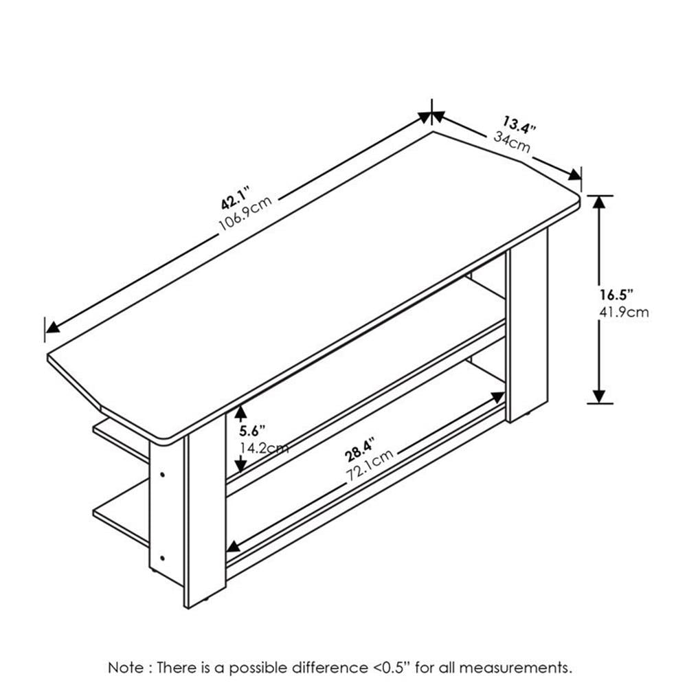 Furinno Parsons 42" TV Entertainment Center, Multiple Colors - Image 6