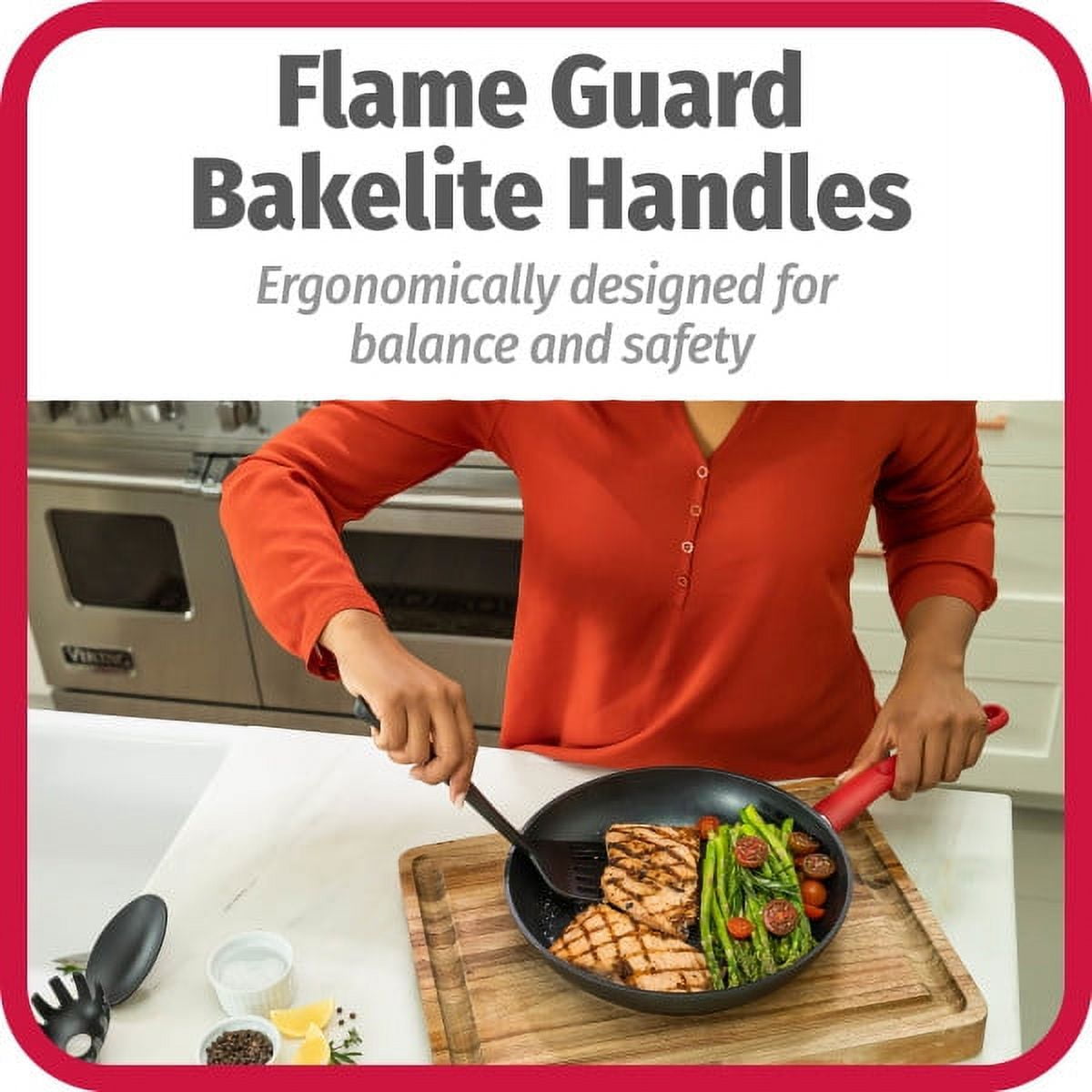 GoodCook ProEase Nonstick 12 Piece Cookware Set with Utensils, Black - Image 9