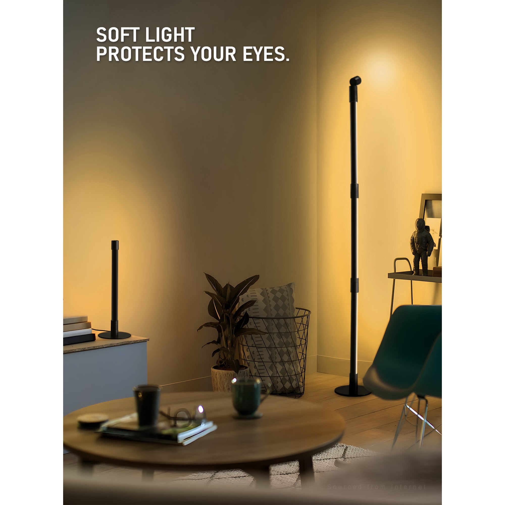 LED Floor Lamp with Spotlight, 360° RGBW Floor Tree Light with Music Sync, Remote Control, Corner Available - Image 3