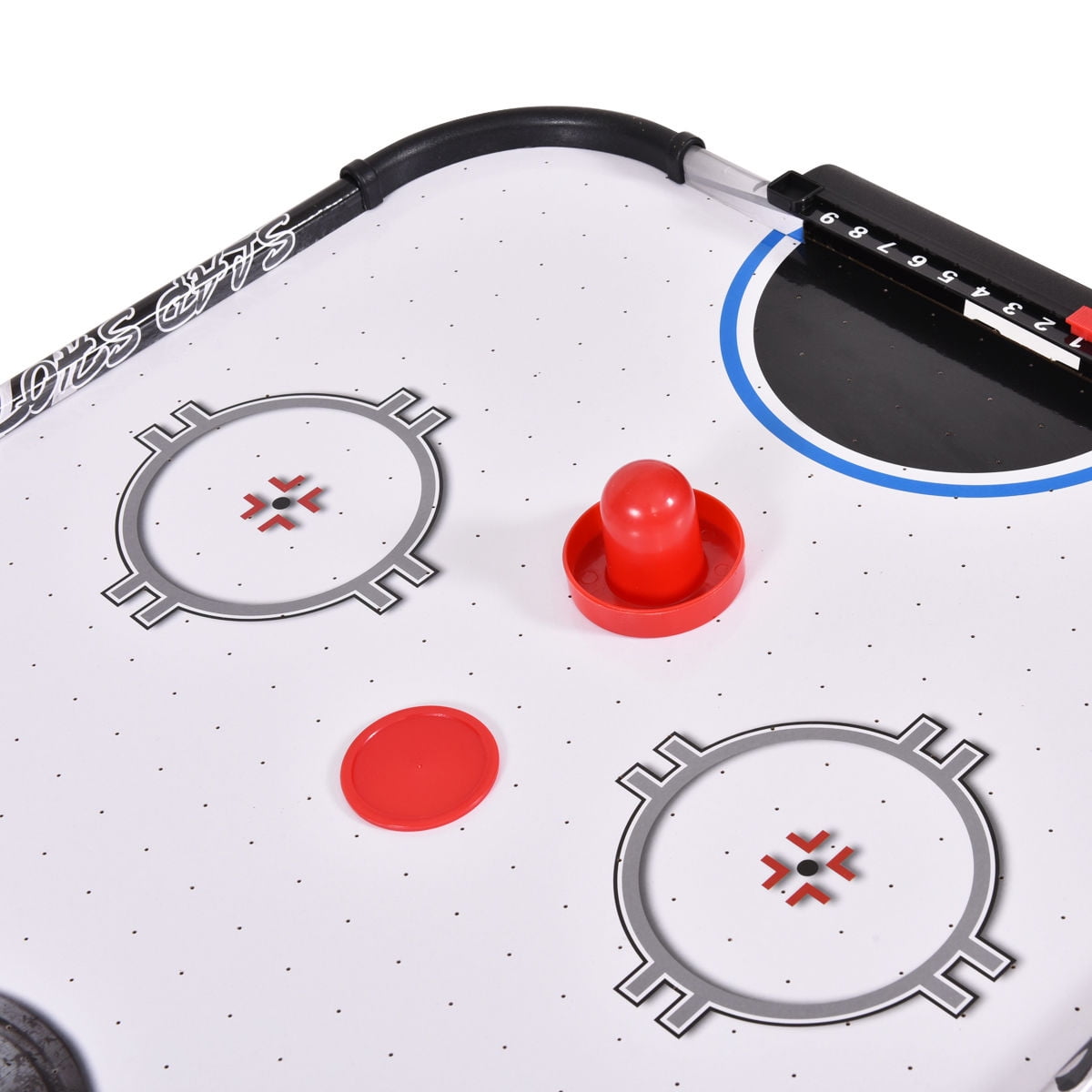 Costway 42''Air Powered Hockey Table Game Room Indoor Sport Electronic Scoring 2 Pushers - Image 9