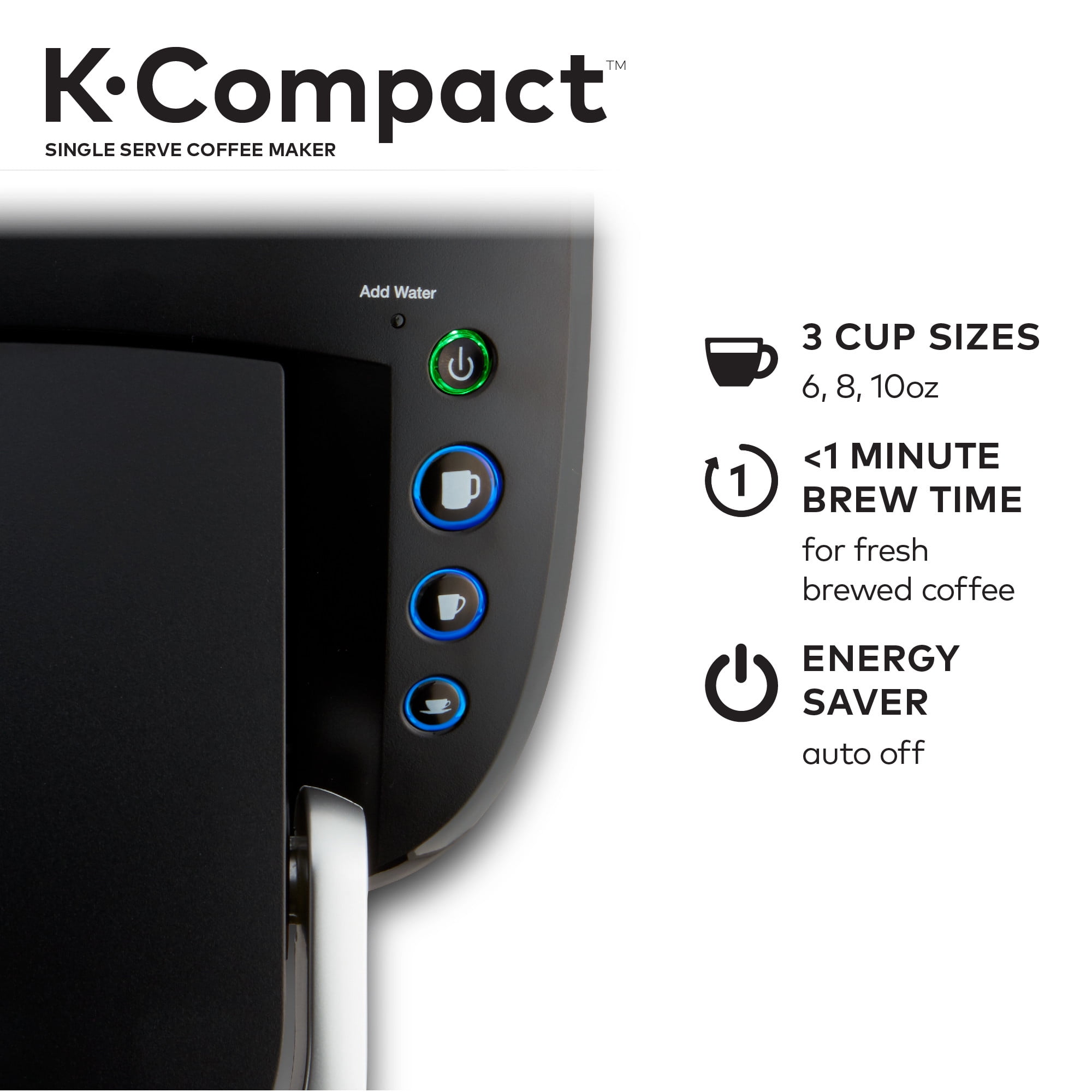 Keurig K-Compact Single-Serve K-Cup Pod Coffee Maker, Black - Image 4