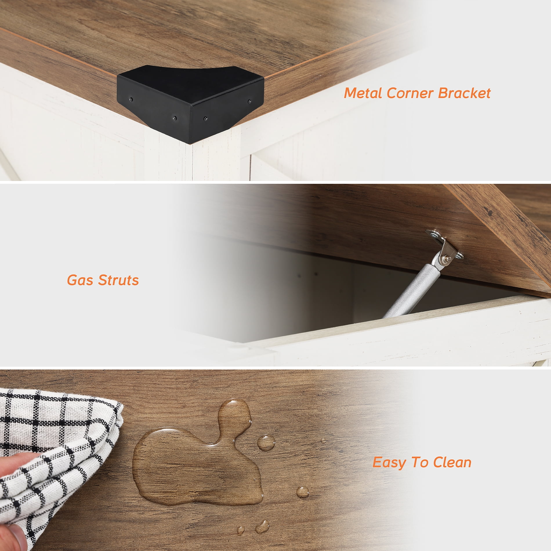 Square Coffee Table with Lift Top and Storage for Living Room, 30"x 30", White - Image 2