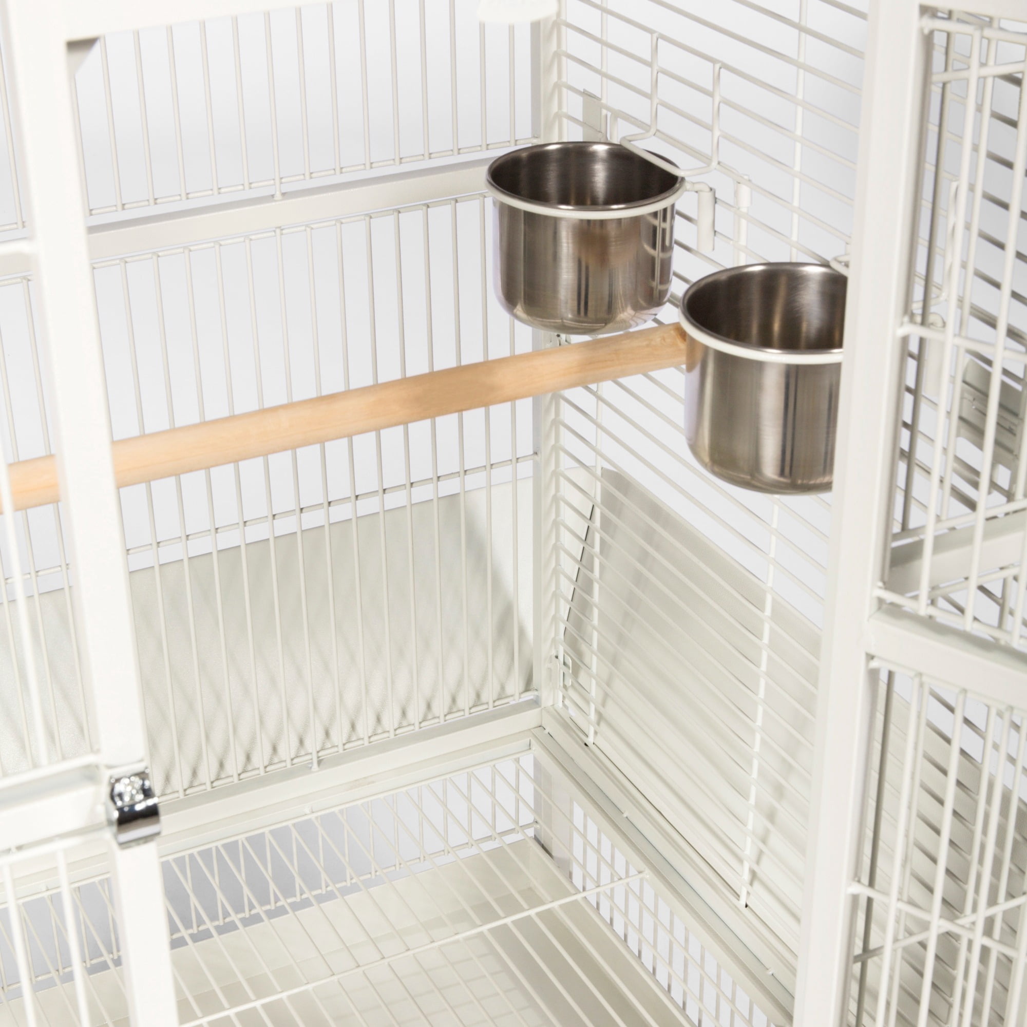 Prevue Pet Products Select Wrought Iron Parrot Bird Cage 24x20x60", Chalk White - Image 3