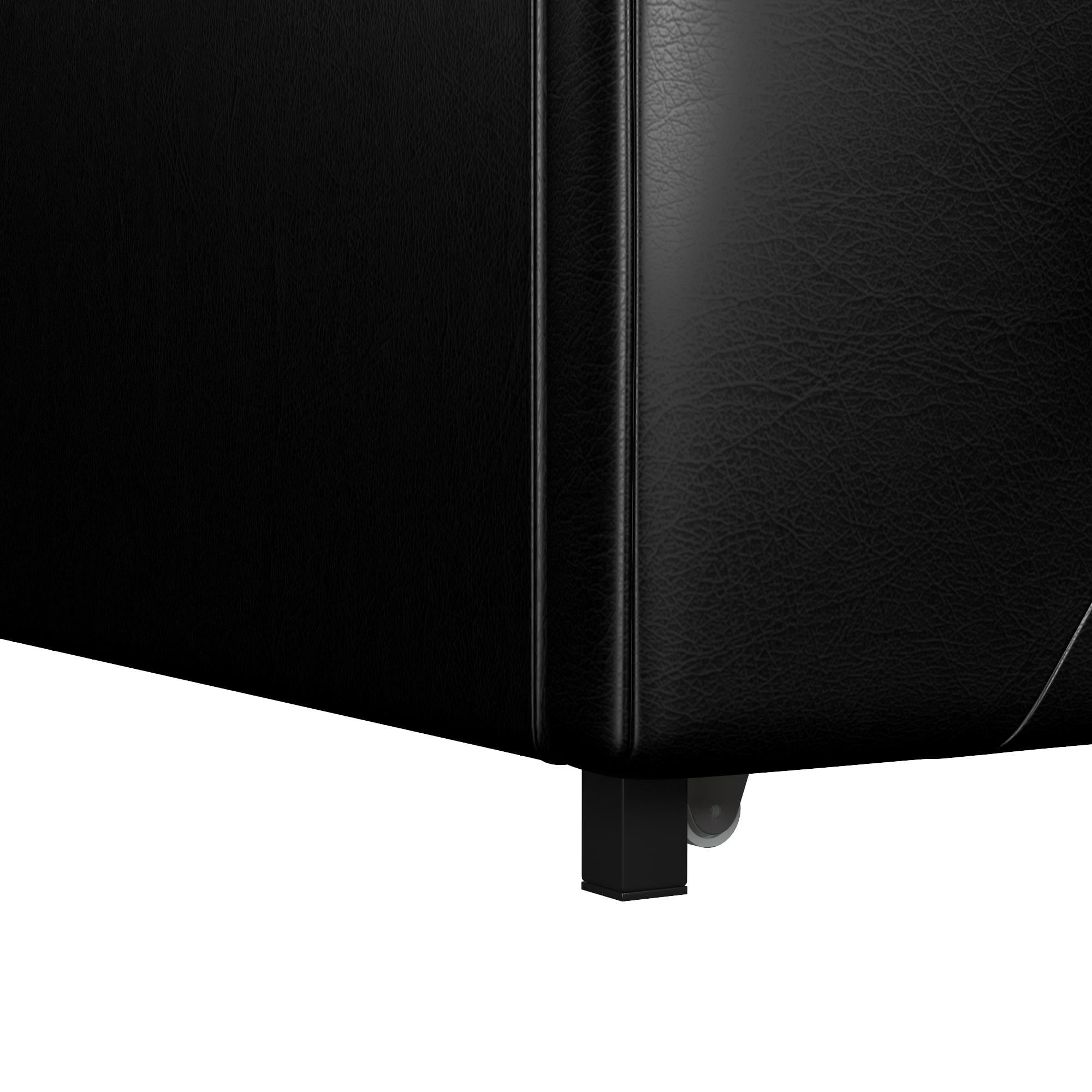 DHP Dakota Tufted Upholstered Storage Bed Frame, Queen, White Faux Leather - Image 16