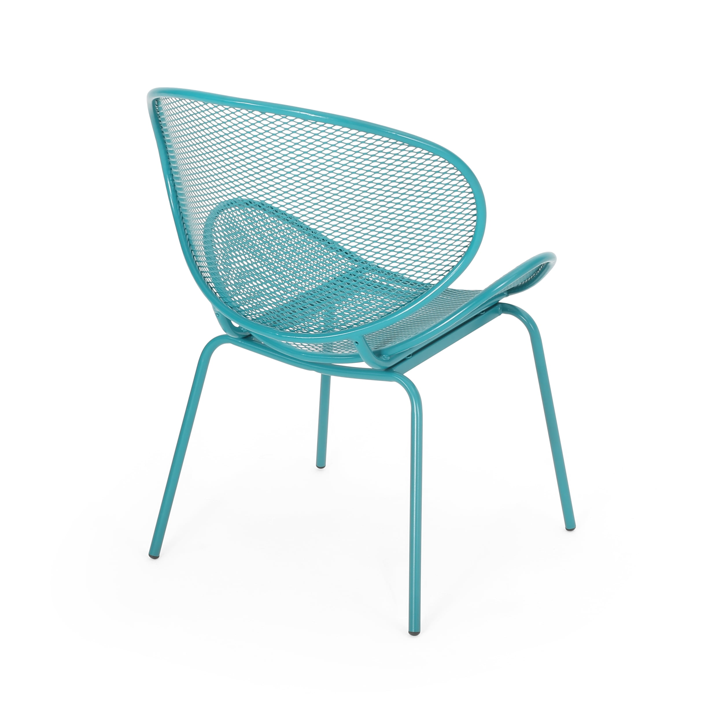 Noble House Elloree 3 Piece Outdoor Conversation Set in Matte Teal - Image 7