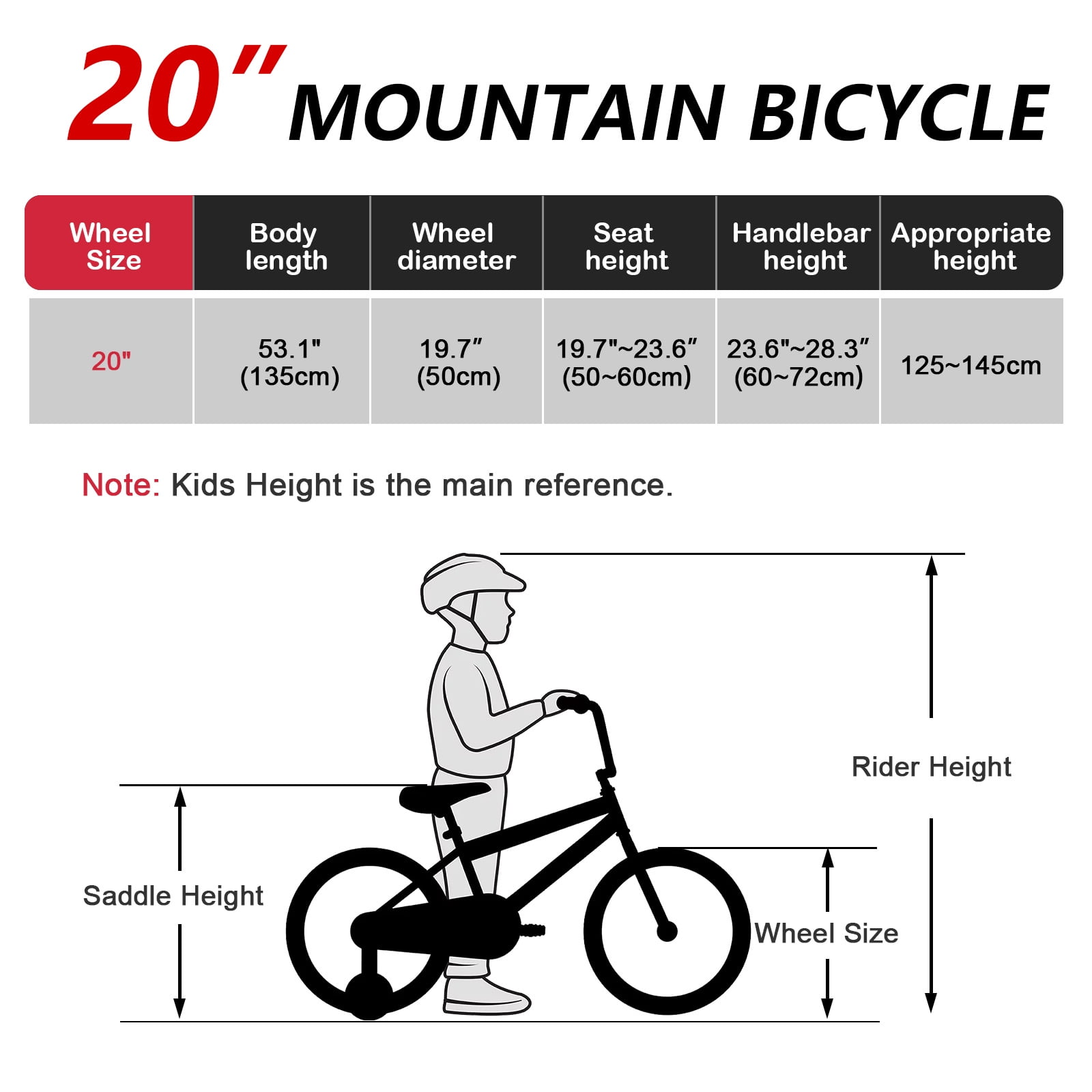 20-24 inch Bike,6-Speed Mountain Bike for Men Women Boys Girls,Comfort Saddle,Red - Image 5