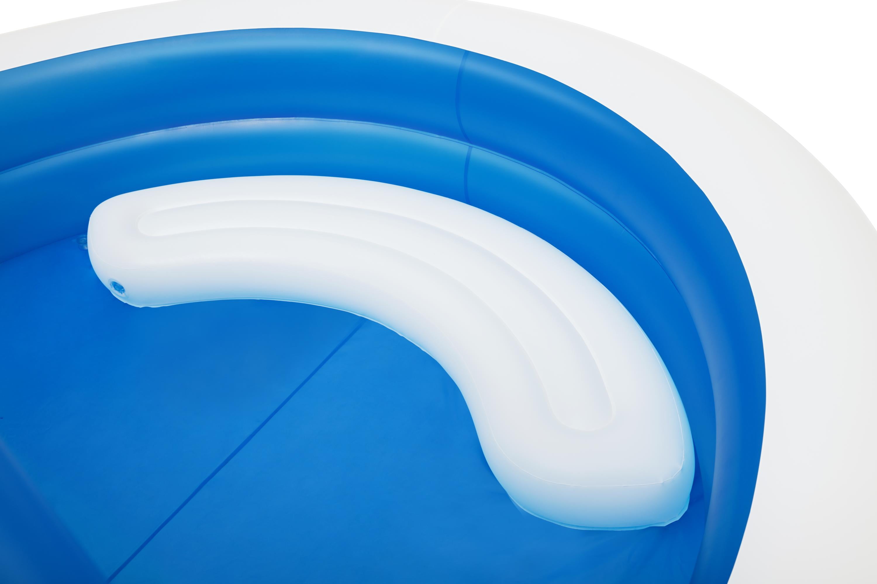 H2OGO! 7'11" x 55" Summer Days Inflatable Round Kiddie Pool with UV Careful Sunshade - Image 7