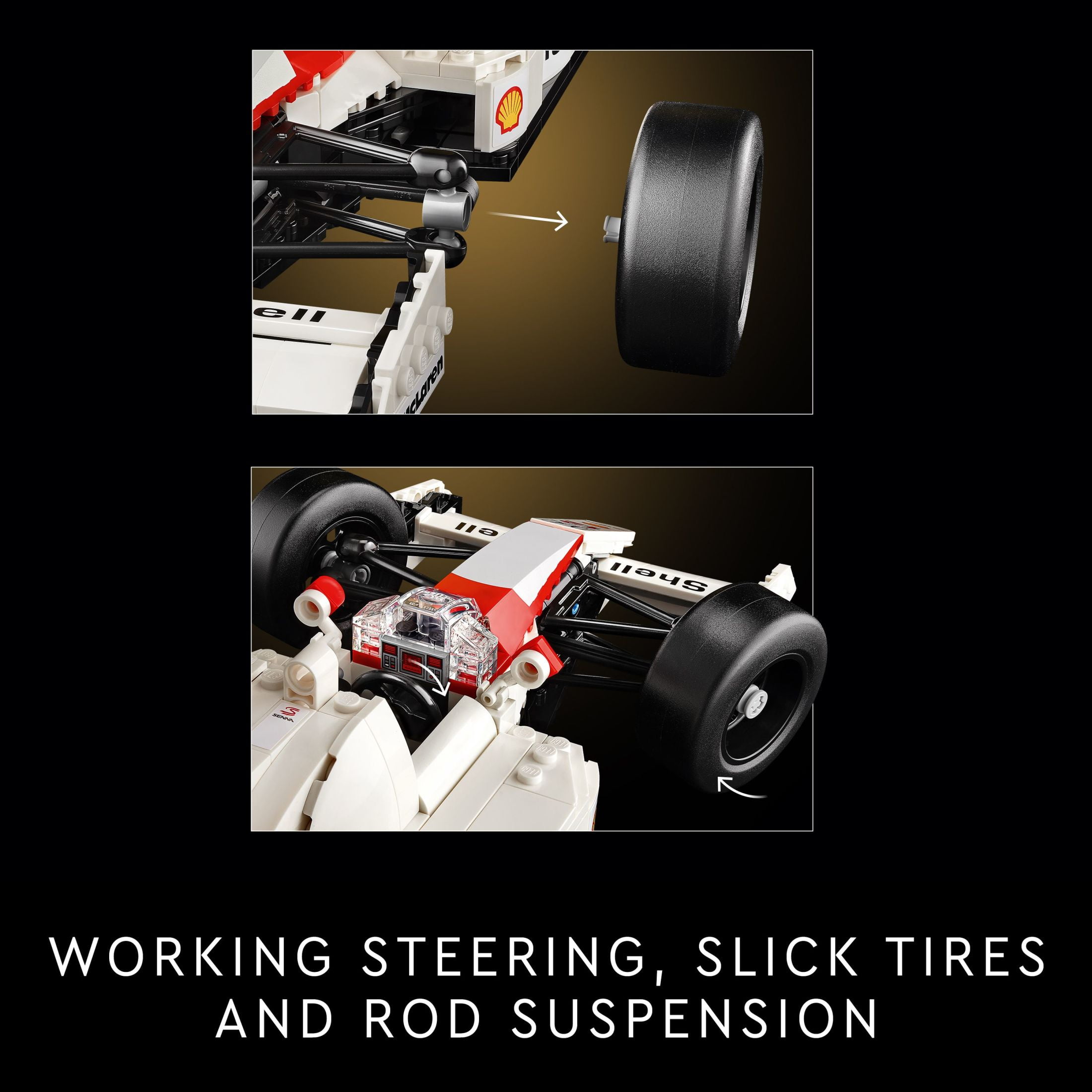 LEGO Icons McLaren MP4/4 & Ayrton Senna Minifigure, Holiday or Birthday Gift Idea for Home Office Decor, F1 Building Set for Adults and Fans of Cool Model Race Cars, 10330 - Image 2