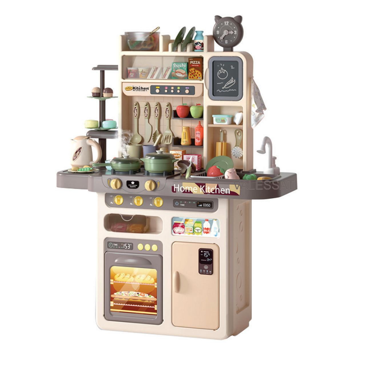 Kitchen Set for Kids 87 Pcs Gray, Big Modern Kitchen Set for Toddlers VALESSATI +3 Years - Image 4