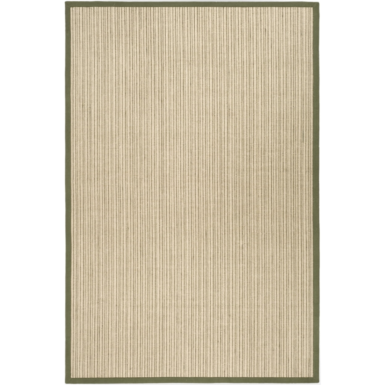 SAFAVIEH Natural Fiber Aspen Striped Sisal Area Rug, Green, 4' x 6' - Image 7