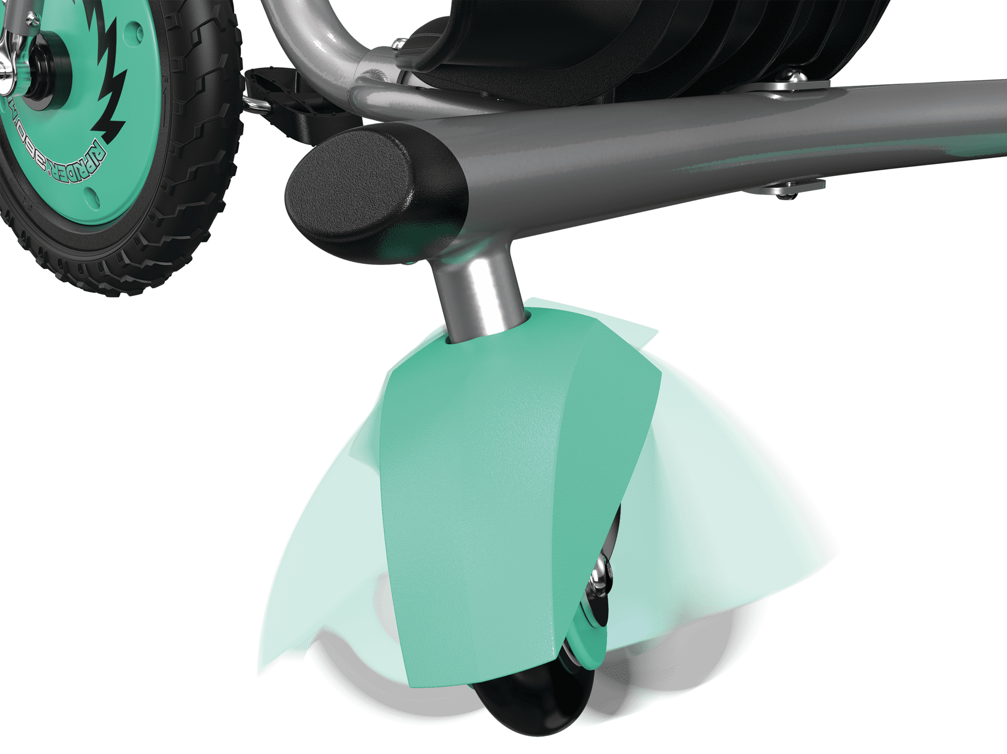 Razor RipRider 360 Mini - Teal, 360 Degrees Caster Tricycle, Easy Drifting, for Child Ages 3+ - Image 9