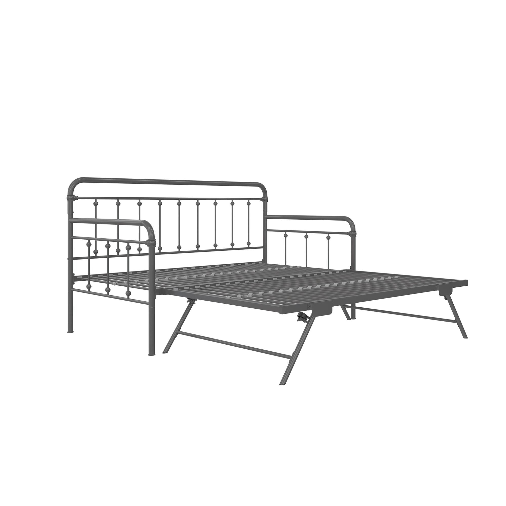 DHP Locky Metal Daybed with Pop Up Trundle Bed, Twin over Twin, Gunmetal Gray - Image 26