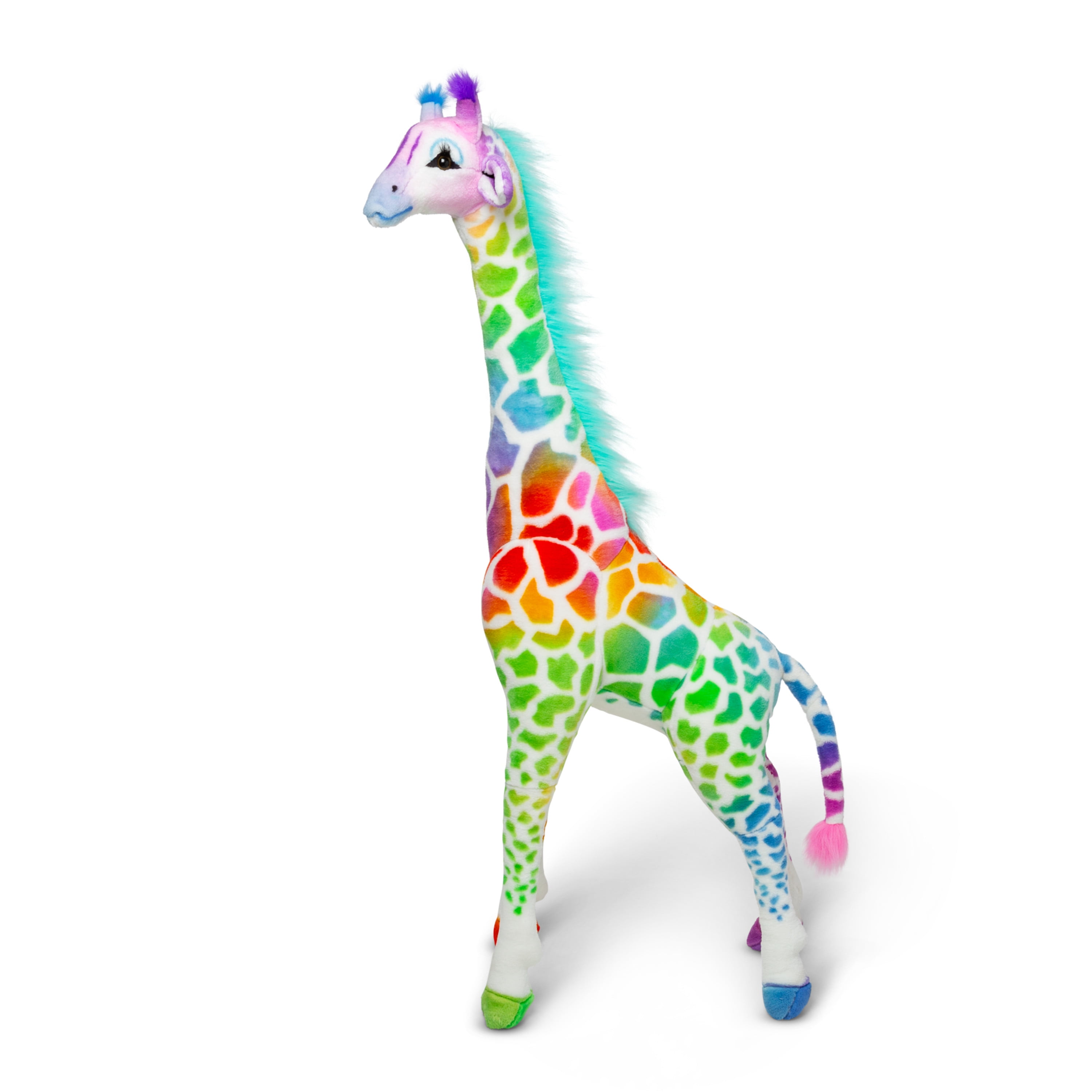 Melissa & Doug Rainbow Giraffe Lifelike Plush - Image 3