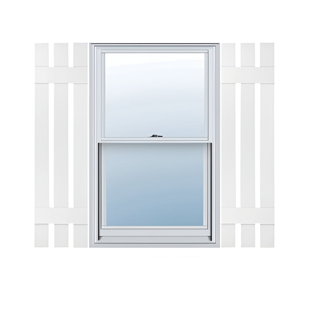 Ekena Millwork 12"W x 35"H Lifetime Vinyl, Standard Three Board Spaced, Board-n-Batten Shutters, w/Installation Shutter-Lok's & Matching Screws (Per Pair), Black - Image 7