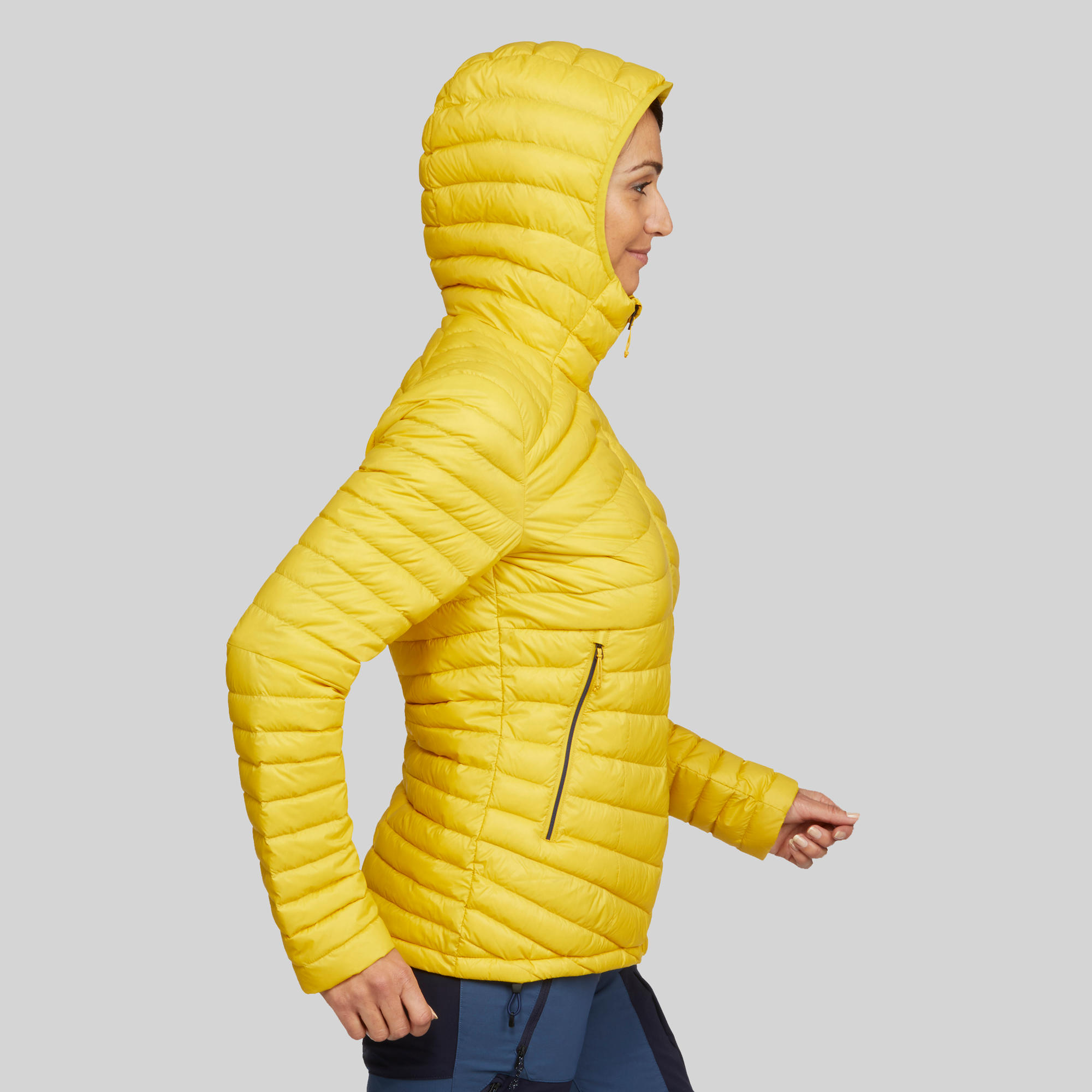 Forclaz Trek 100, 23°F Real Down Packable Puffer Jacket, Women's, Yellow, Extra Large - Image 9