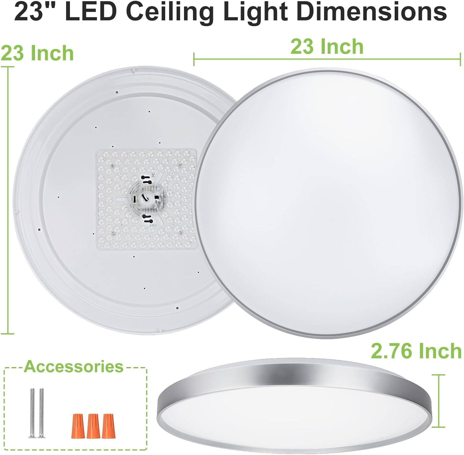 Depuley Modern LED Flush Mount Ceiling Light Silver Low Profile Light Fixture Thin Round Close to Ceiling Light for Kitchen, Bedroom, Living Room, 5 Color Adjustable - Image 4