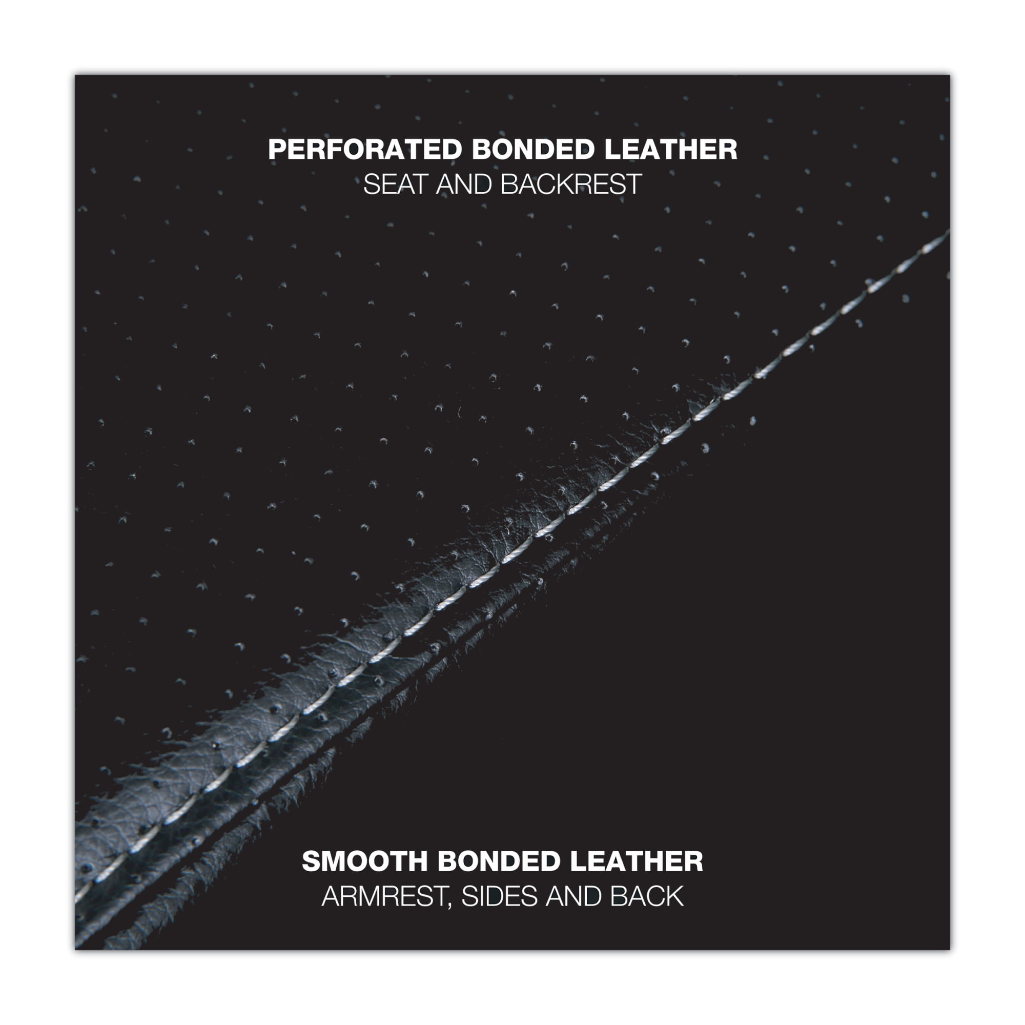 Alera Maxxis Series Big/Tall Bonded Leather Chair, Black Seat/Back, Chrome Base - Image 4