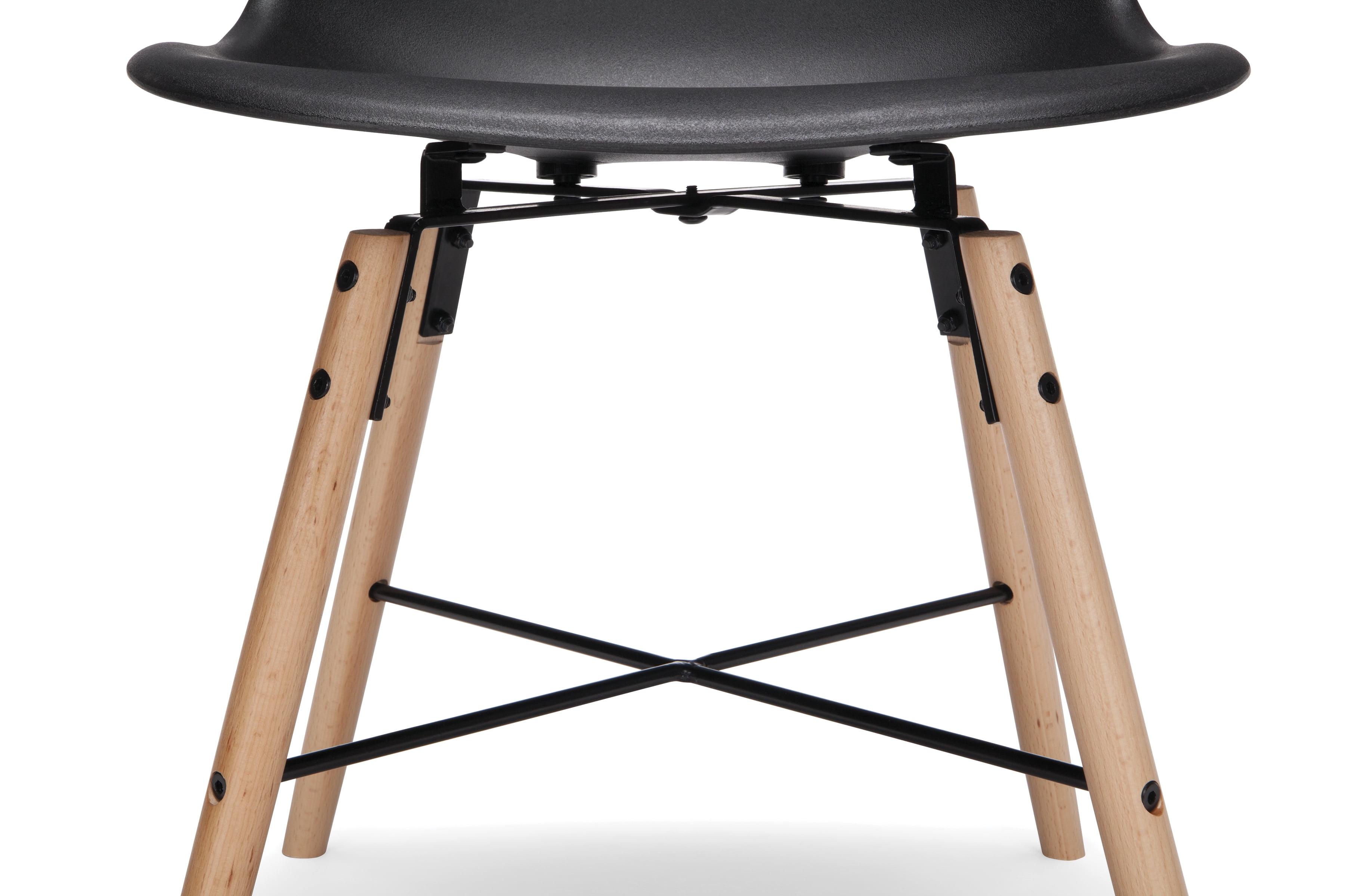 Black Plastic Dining Chair 4PK - Image 5