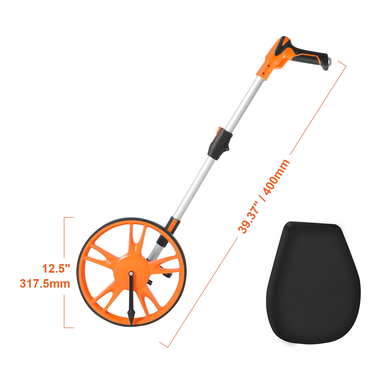 VEVOR Measuring Wheel 12.5” Road Runner Distance Telescoping Handle w/ Back Bag - Image 7