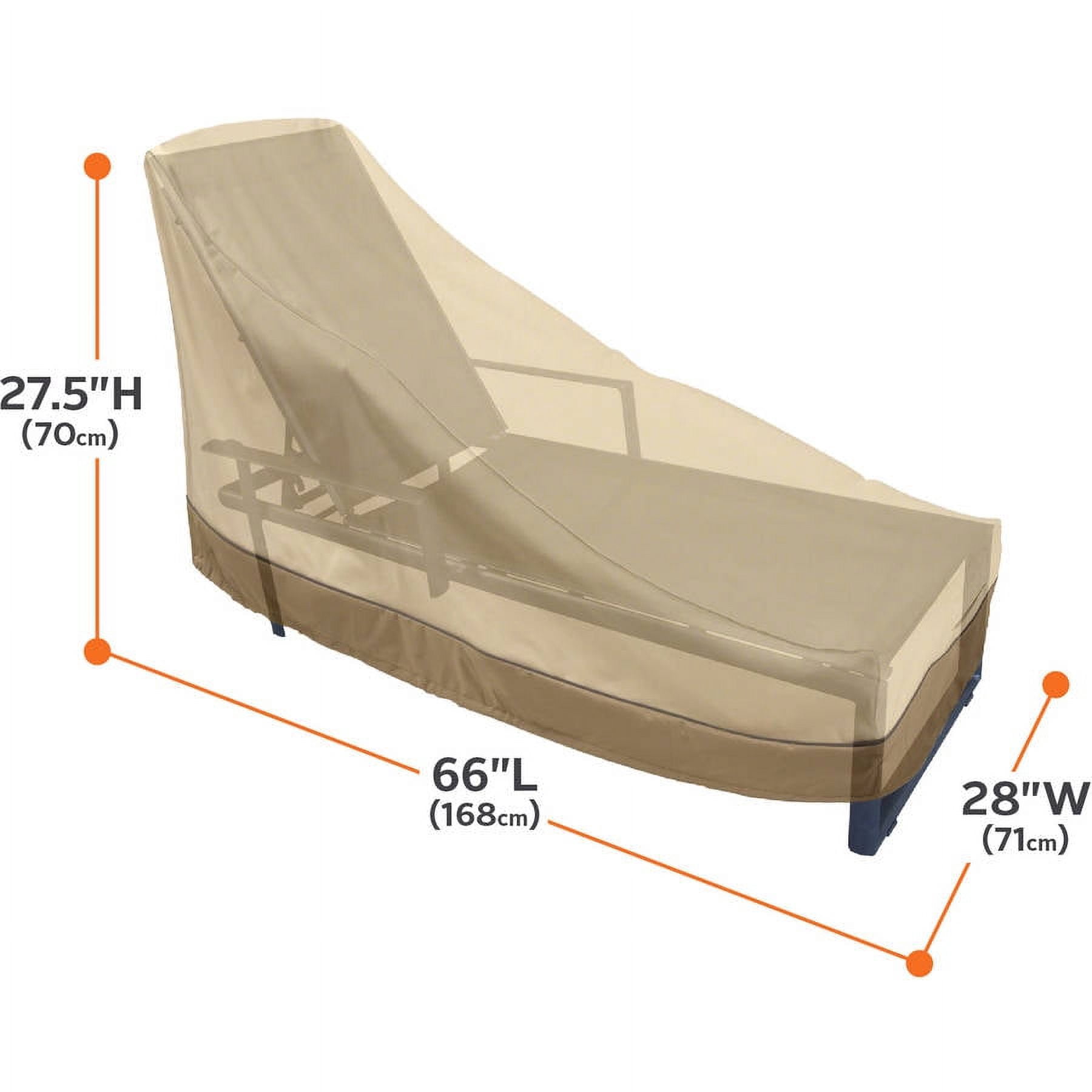 Classic Accessories Veranda Chaise Lounge Furniture Storage Cover For Hampton Bay Fall River Adjustable Patio Chaise Lounge - Image 2