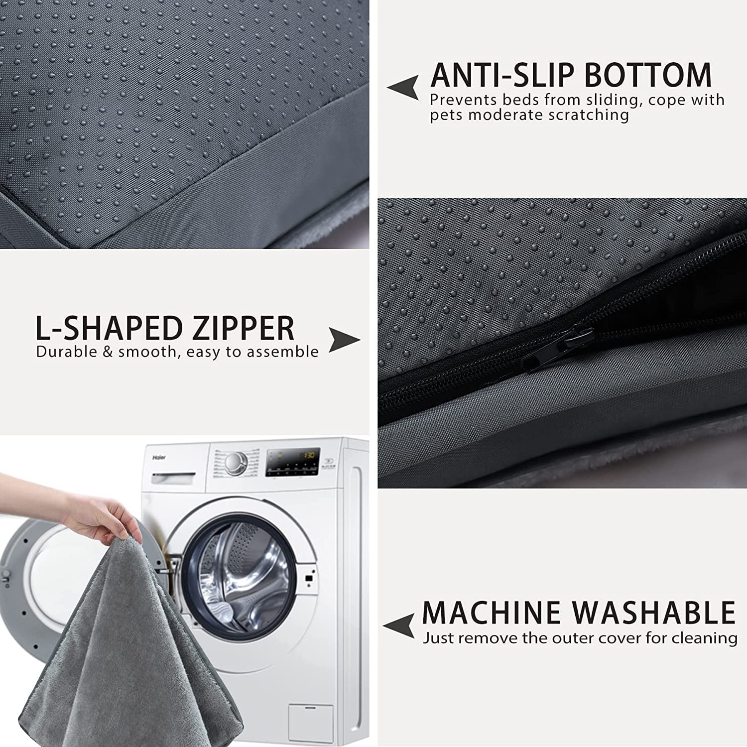 Large Dog Bed with Orthopedic Memory Foam Mattress Edition Pet Bed for Dogs & Cats, Jumbo, 40"x30", Up to 90lbs, Waterproof Liner & Washable Cover - Image 5