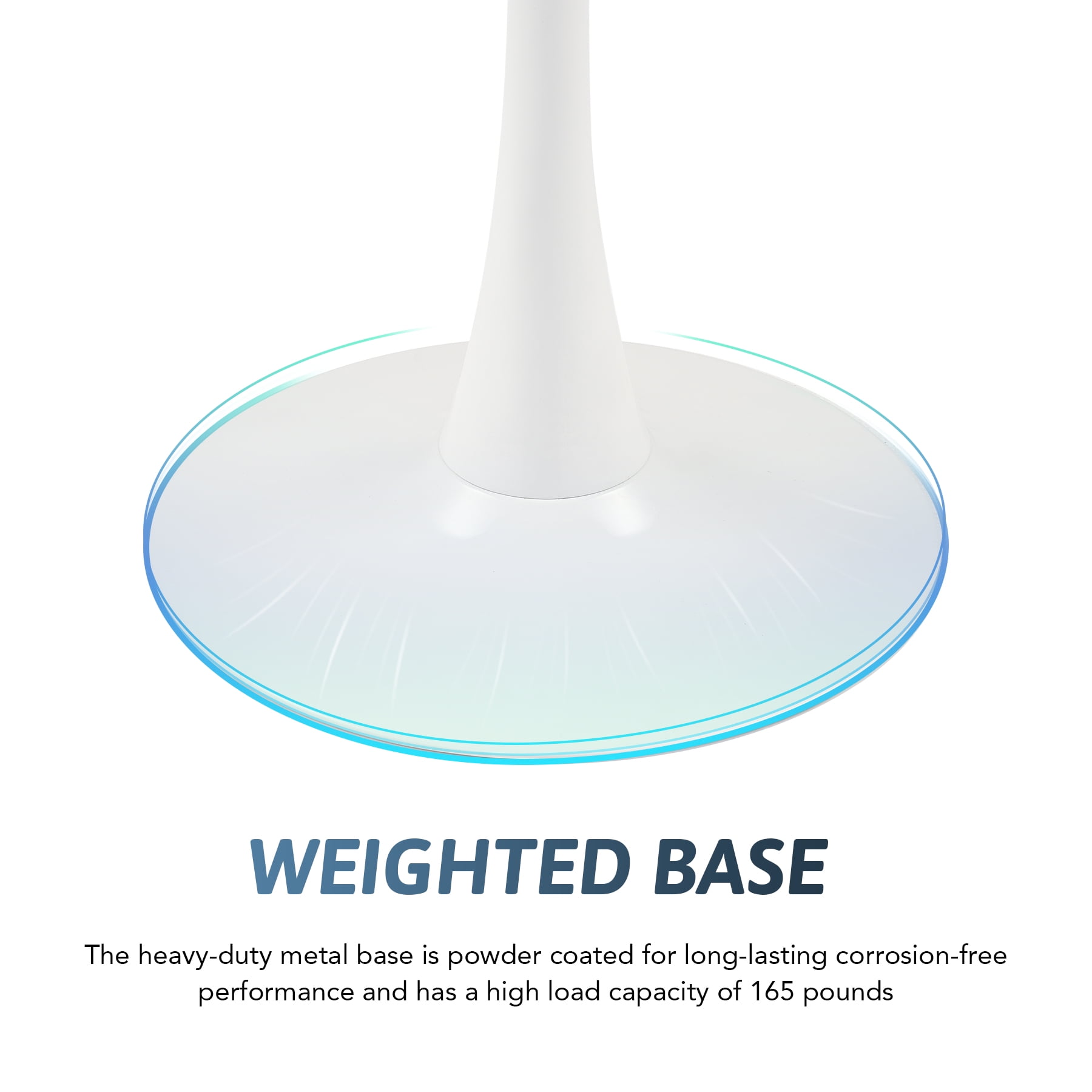 Bestco 32 Inch Round Kitchen & Dining Room Table w Marble Desktop Tulip Pedestal, White - Image 6