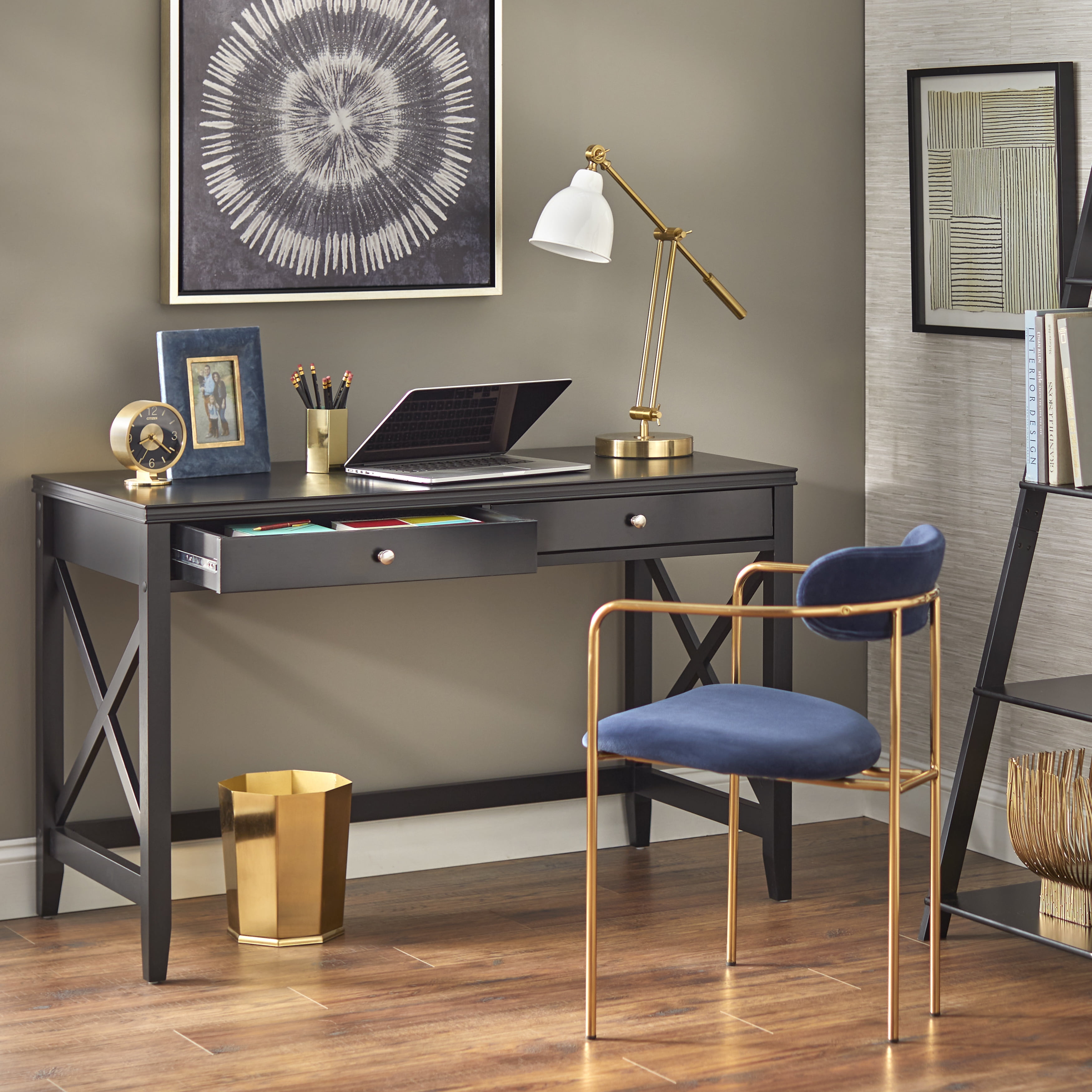 Simple Living Anderson X Desk Black Painted - Image 2