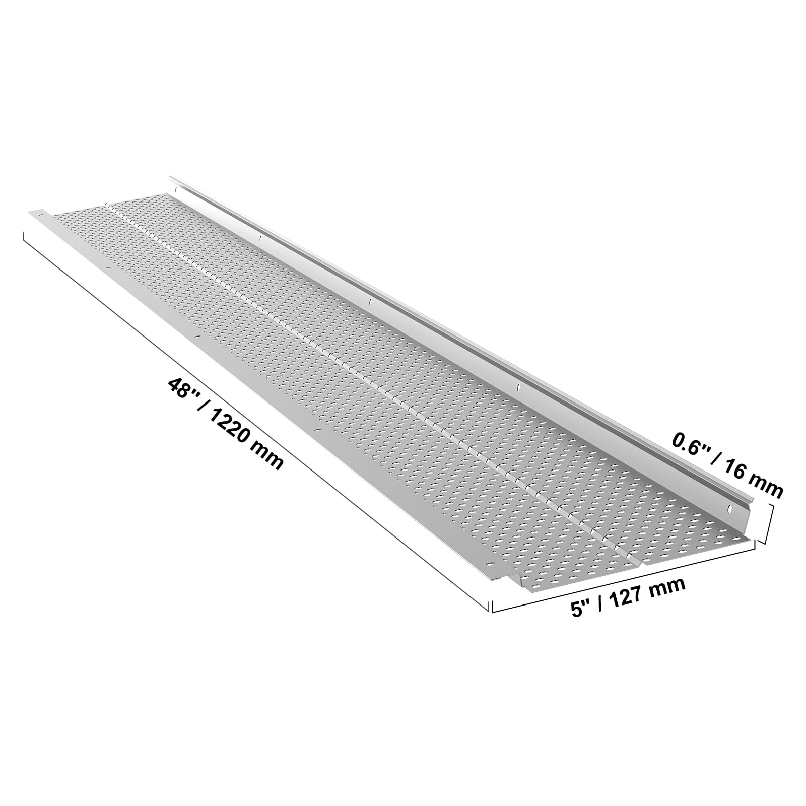 KFFKFF Gutter Guard 5 in Wide 52 ft Length Cover Mesh Leaf Debris Protection - Image 3