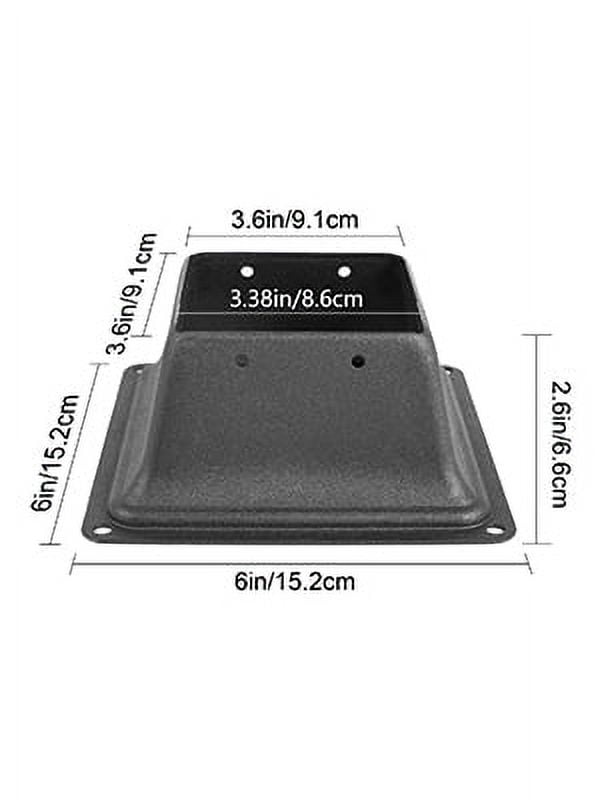 VEVOR Deck Post Base 10 pcs Post Base Skirt 4 x 4 Inch Post Support Flange 2.5 LBS Deck Post Skirt Black Powder-Coated Decking Post Base with Thick Steel for Deck Supports Porch Railing Post Holders - Image 3
