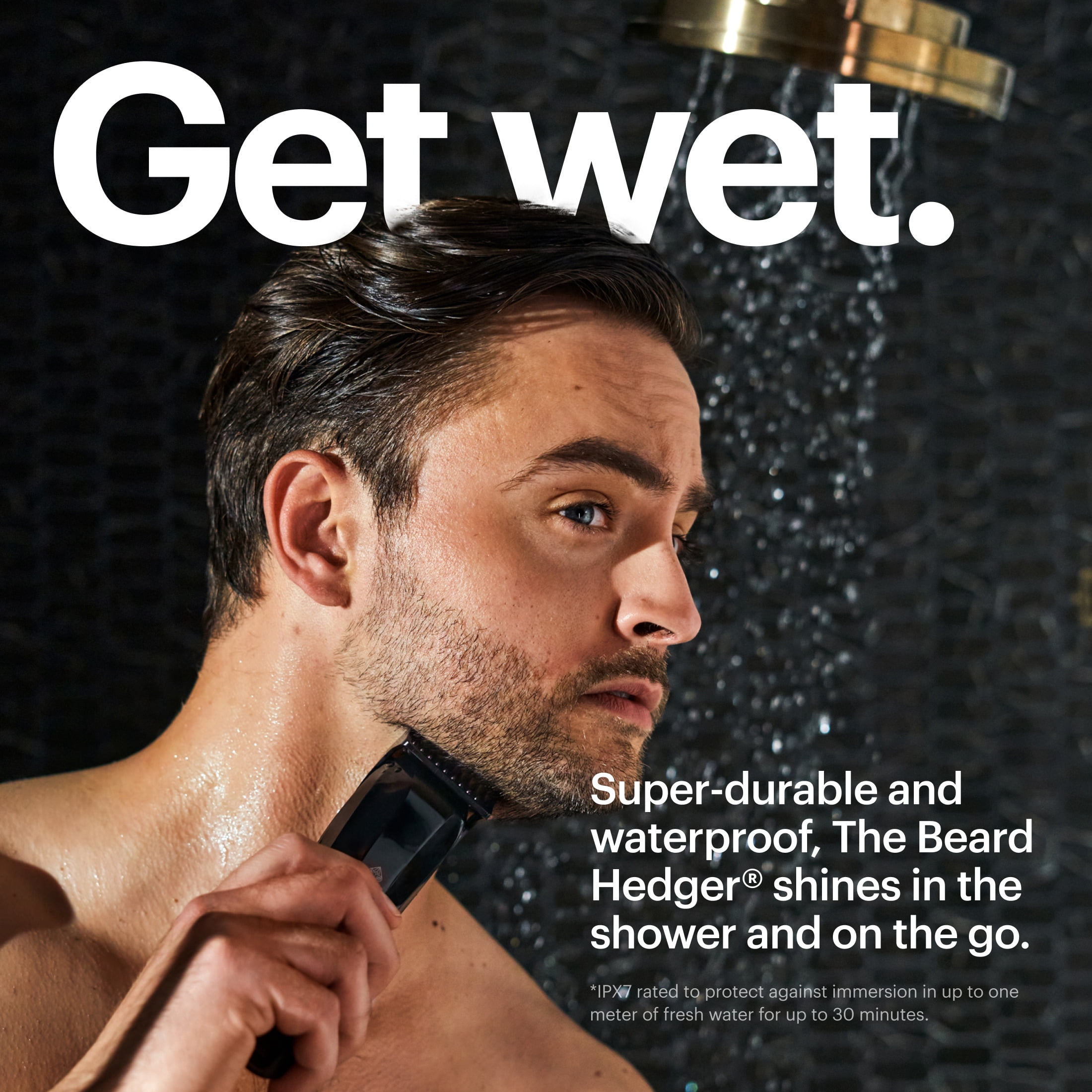 MANSCAPED® The Beard Hedger® Men's Cordless Electric Beard, Mustache, and Stubble Trimmer with Wooden Beard Comb - Image 9